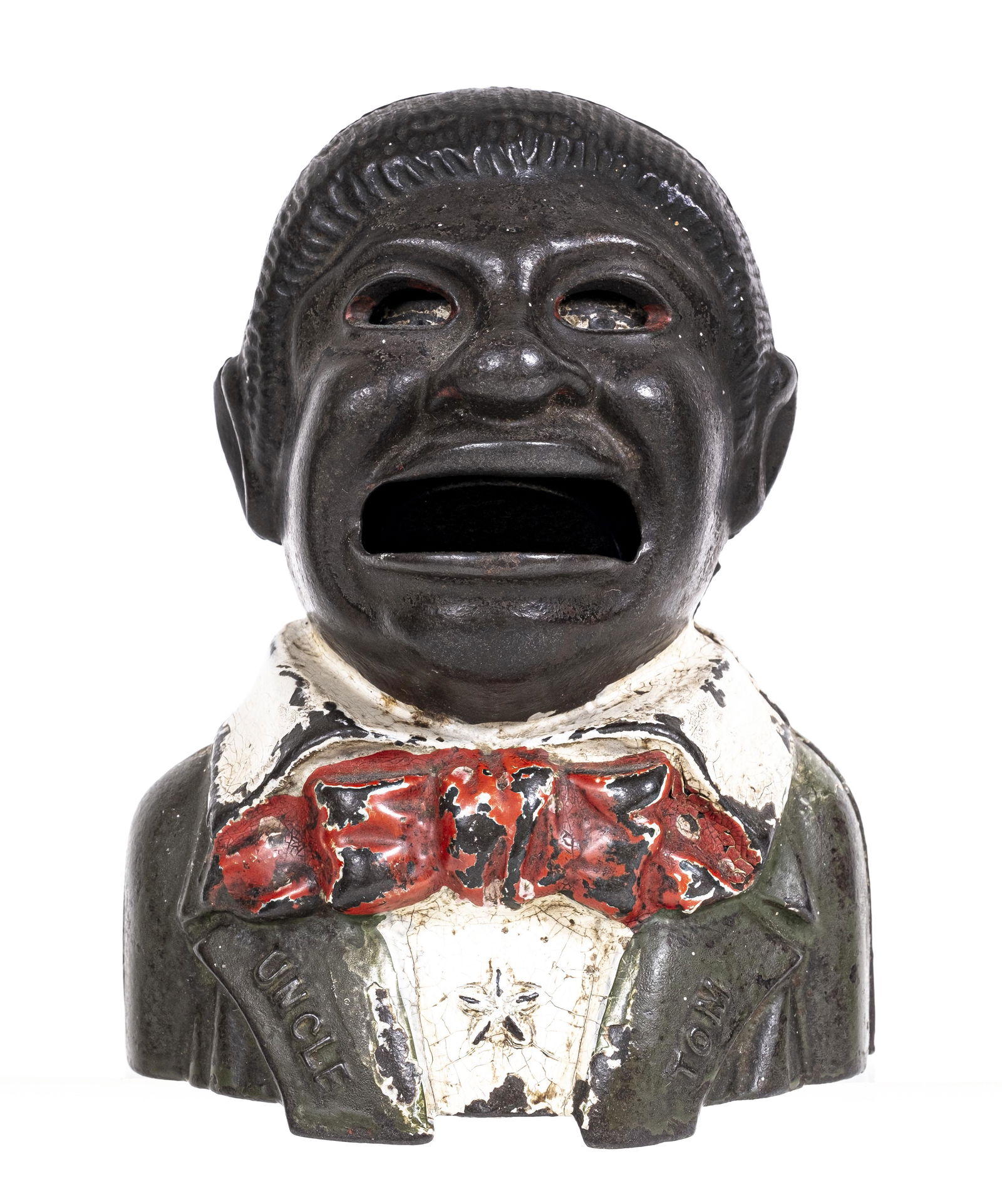 Uncle Tom with Lapel & Star Iron Mechanical Bank (1 of 5)
