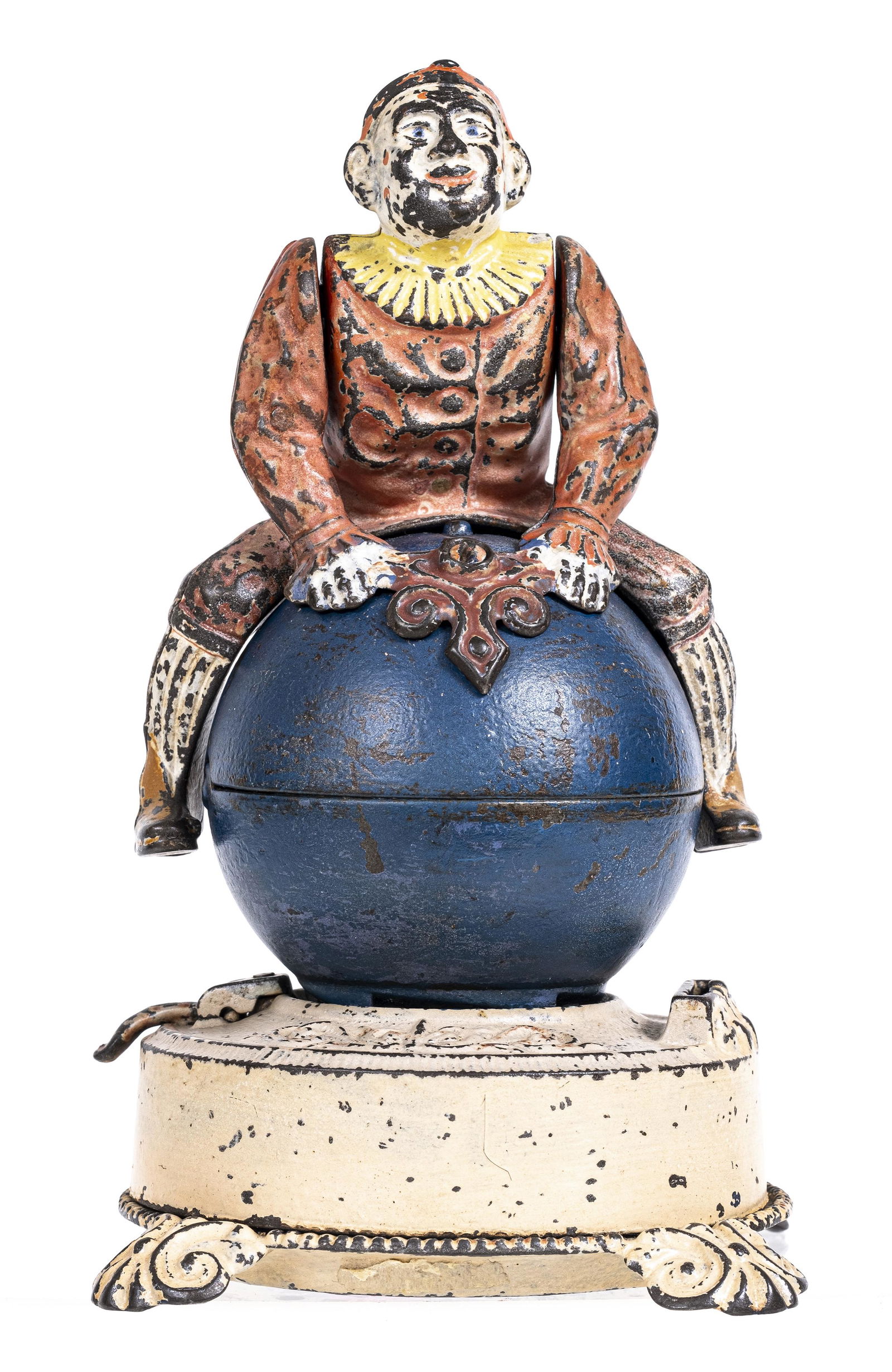 Clown on Globe Iron Mechanical Bank (1 of 5)
