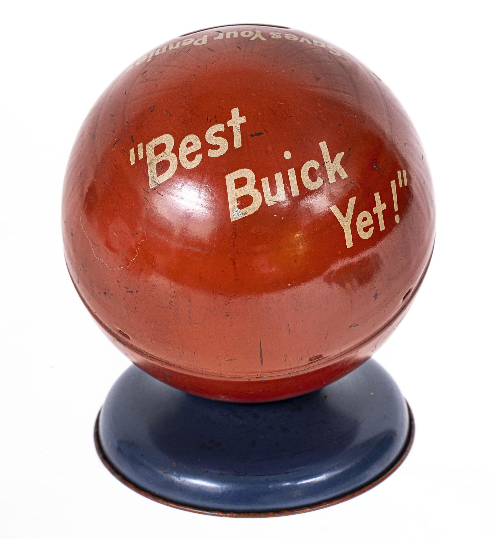 Buick "Fireball Eight" Globe Tin Bank (1 of 3)