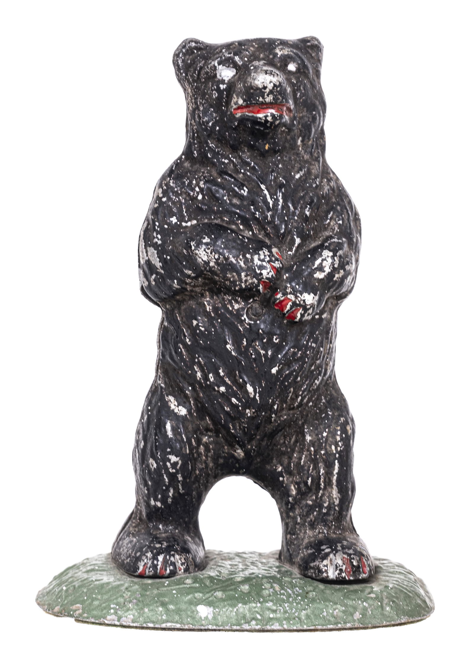 Bear on Hind Legs on Base Bank - Scarce Aluminum Specimen (1 of 2)