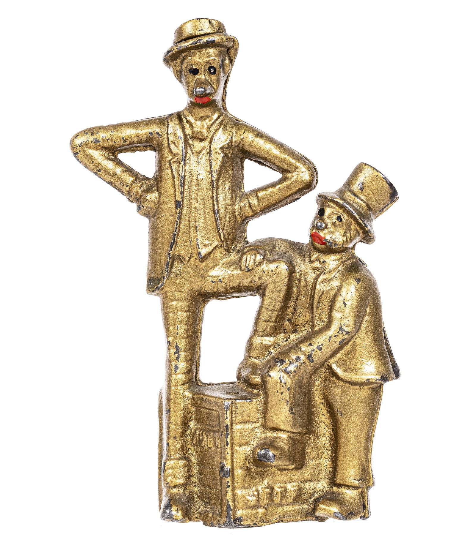 Mutt and Jeff - Cast Iron Bank: Made by A. C. Williams Company. Ravenna, Ohio - Circa Early 1920's.