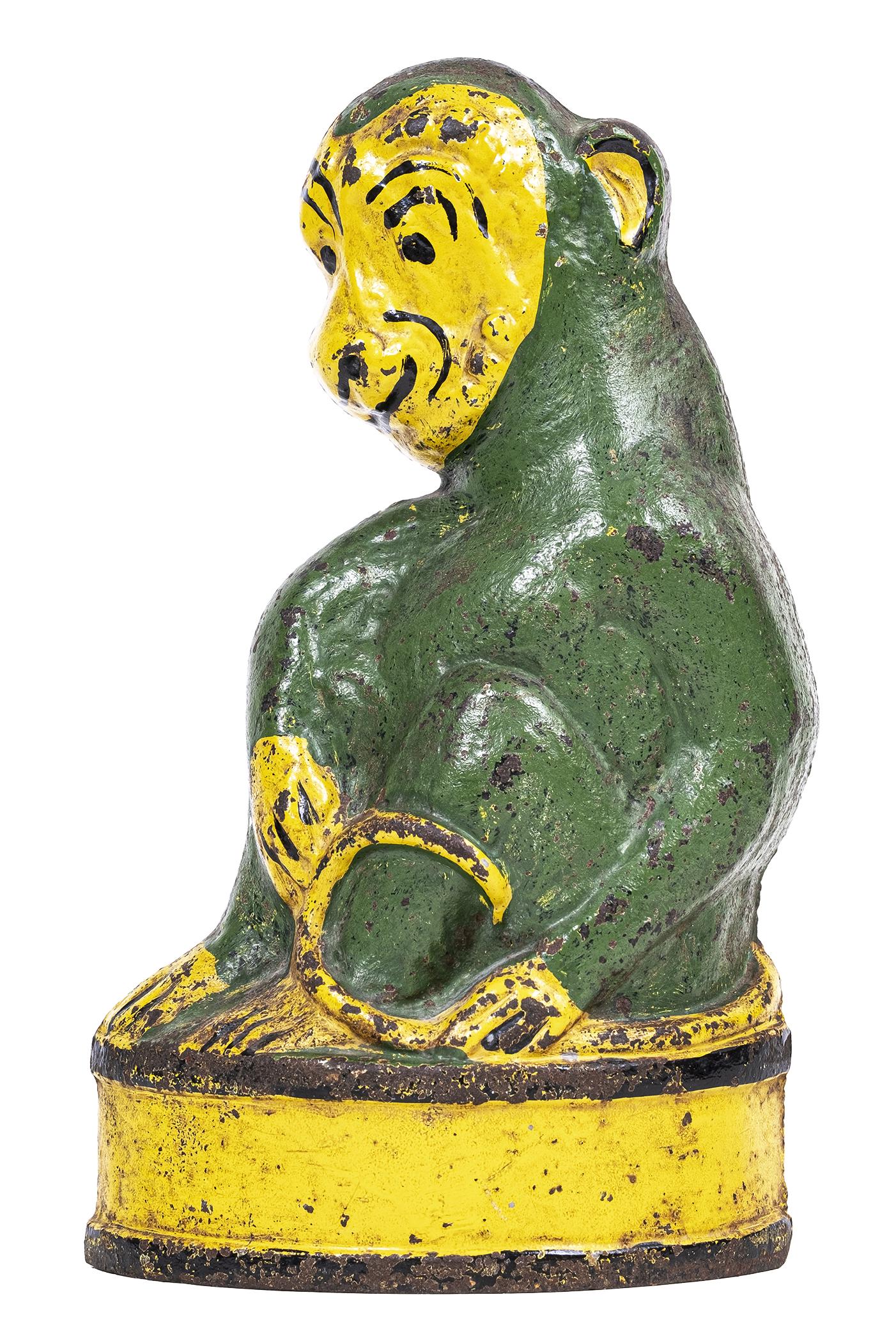 Monkey on Barrel - Cast Iron Doorstop (1 of 2)