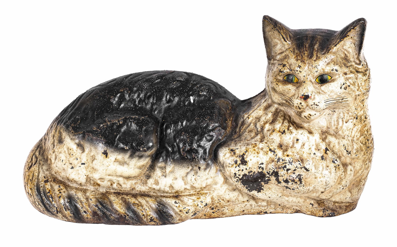 Large Laying Down Cat, Head Right - Cast Iron Doorstop (1 of 2)