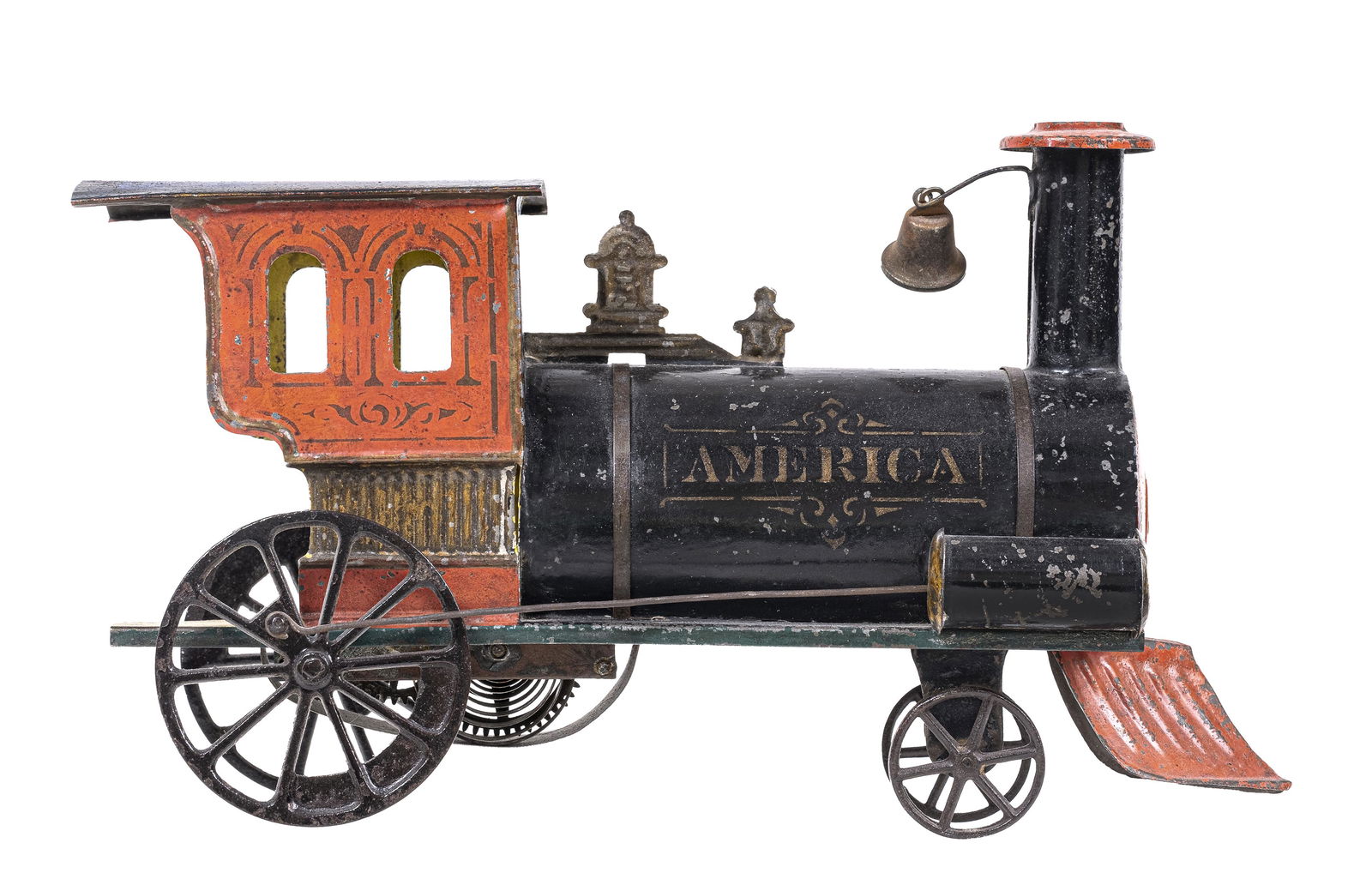 Clockwork "America" Floor Train - American Tin Toy (1 of 8)