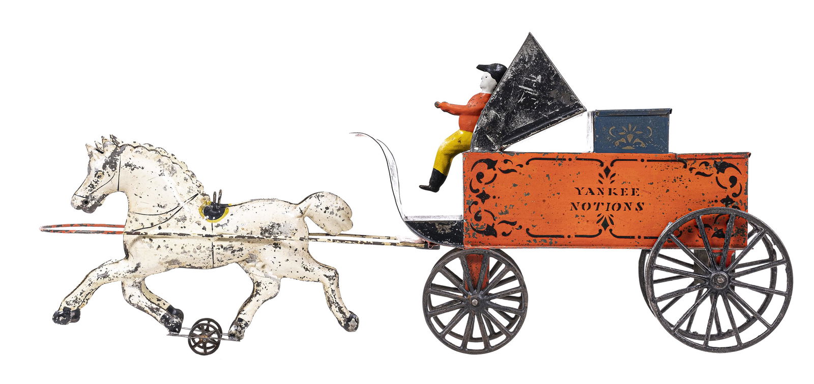 "Yankee Notions" Peddler's Wagon - American Tin Toy (1 of 7)