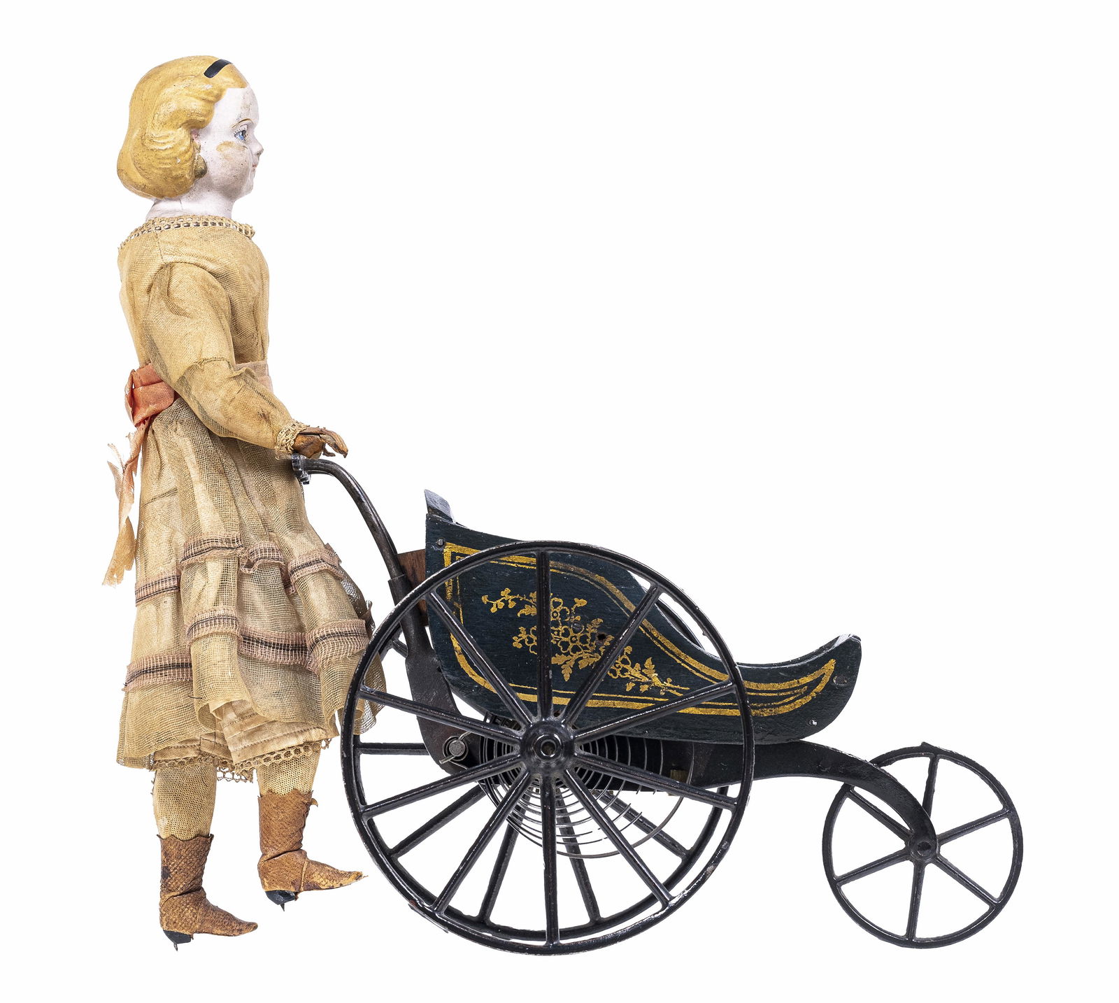 Goodwin Patent Mechanical Walking Doll - Clockwork Toy (1 of 3)