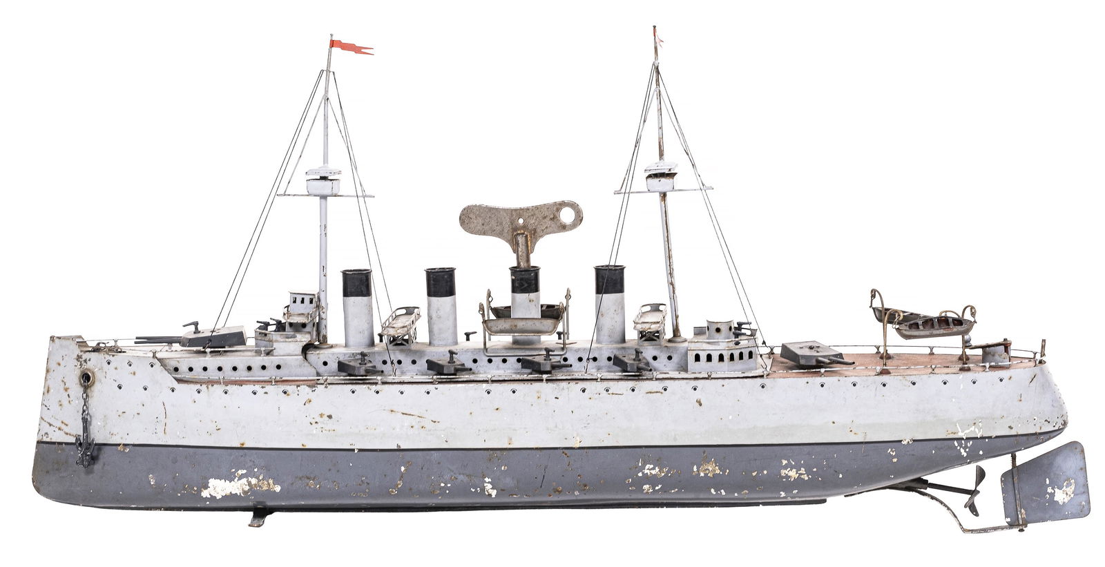 Two-Tone Gray Battleship - Bing Tin Toy (1 of 11)