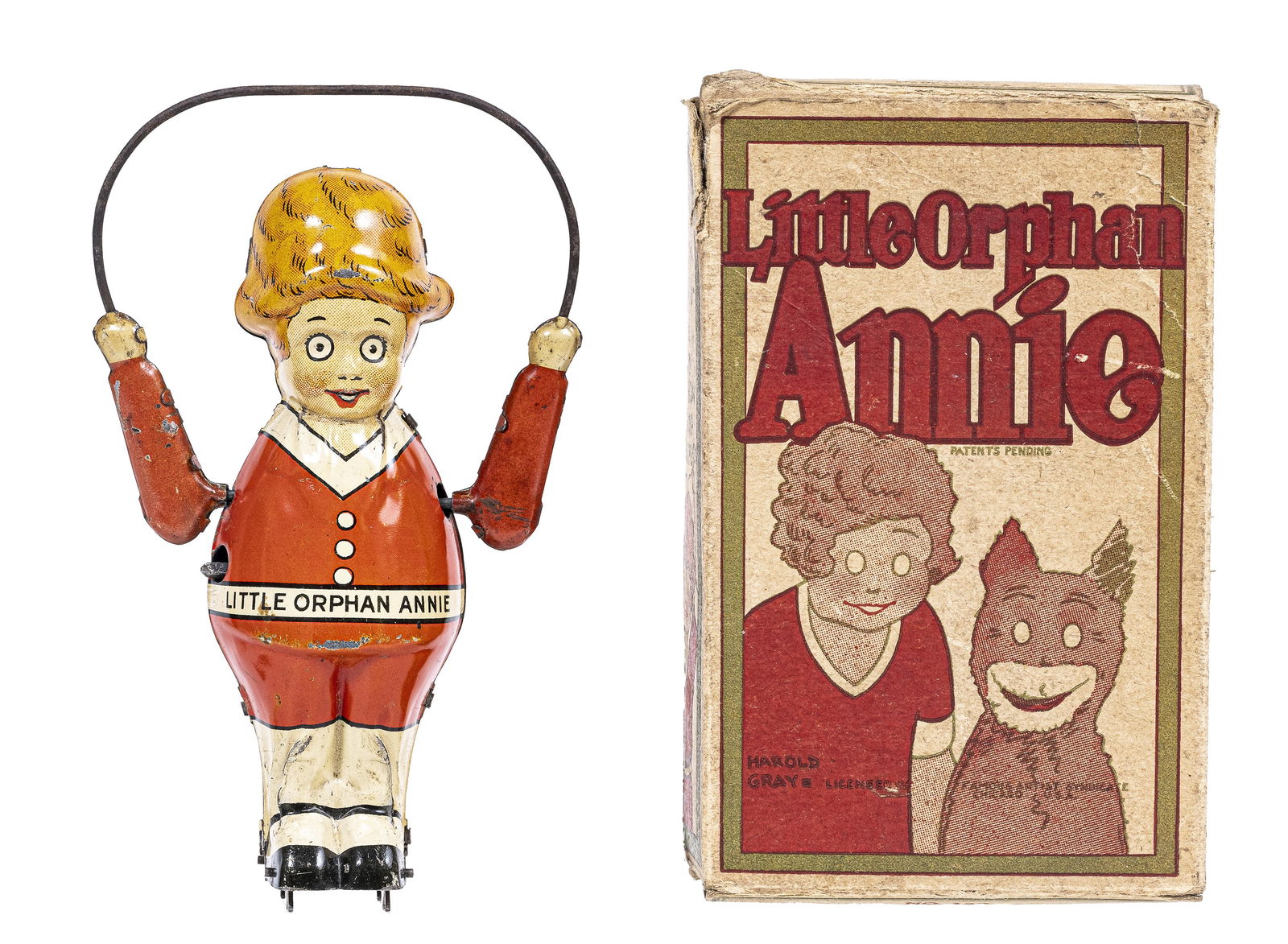 Little Orphan Annie Skipping Rope - Tin Windup Toy (1 of 2)