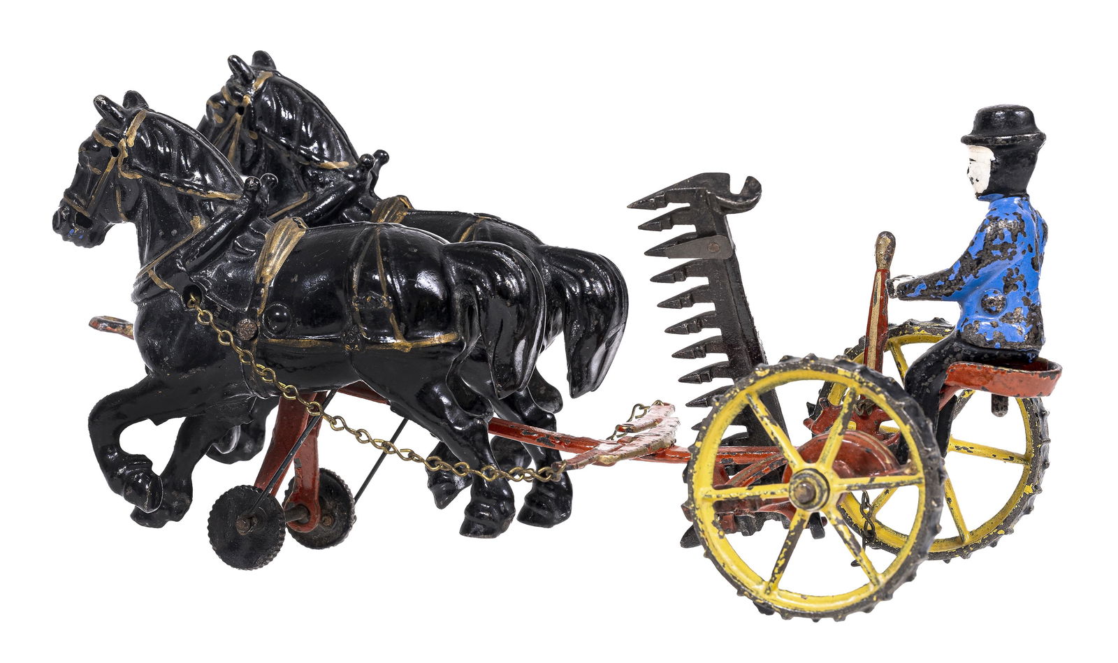 Horse Drawn Farm Mower - Cast Iron Toy (1 of 3)