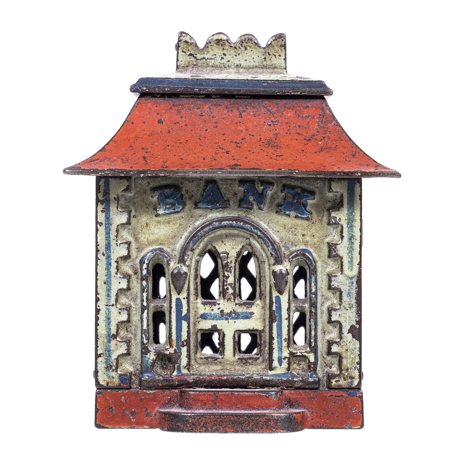 Rare Small Home - Cast Iron Bank (1 of 5)
