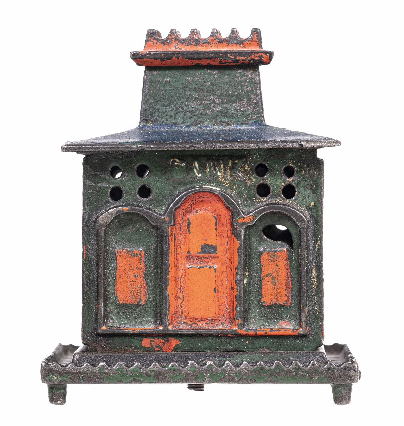 Small Crown on Legs - Cast Iron Bank (1 of 4)