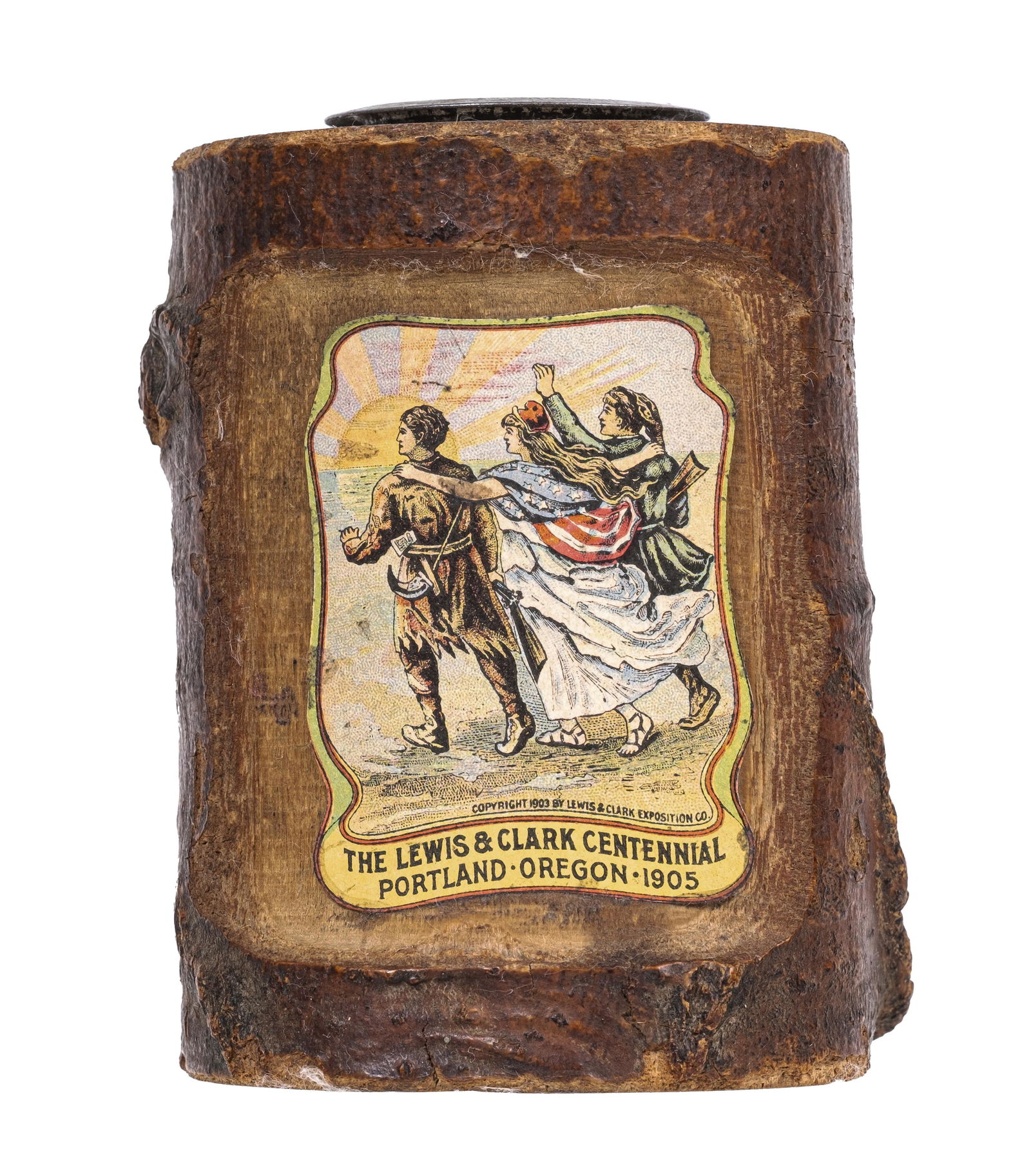 Two Wood Souvenir Banks from the Lewis & Clark Centennial Exposition (1 of 7)