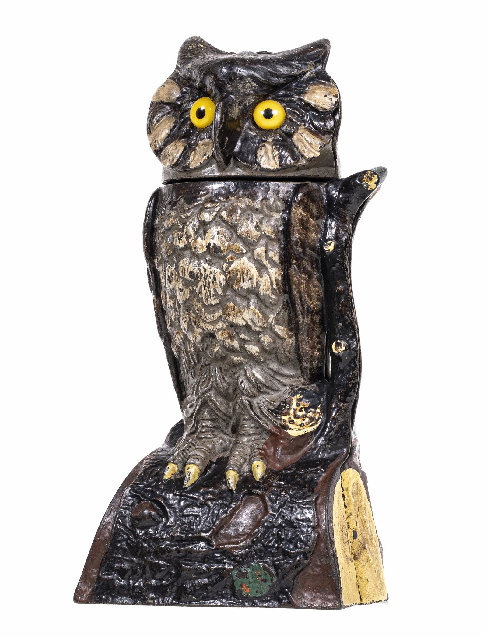Owl Turns Head - Cast Iron Mechanical Bank (1 of 5)