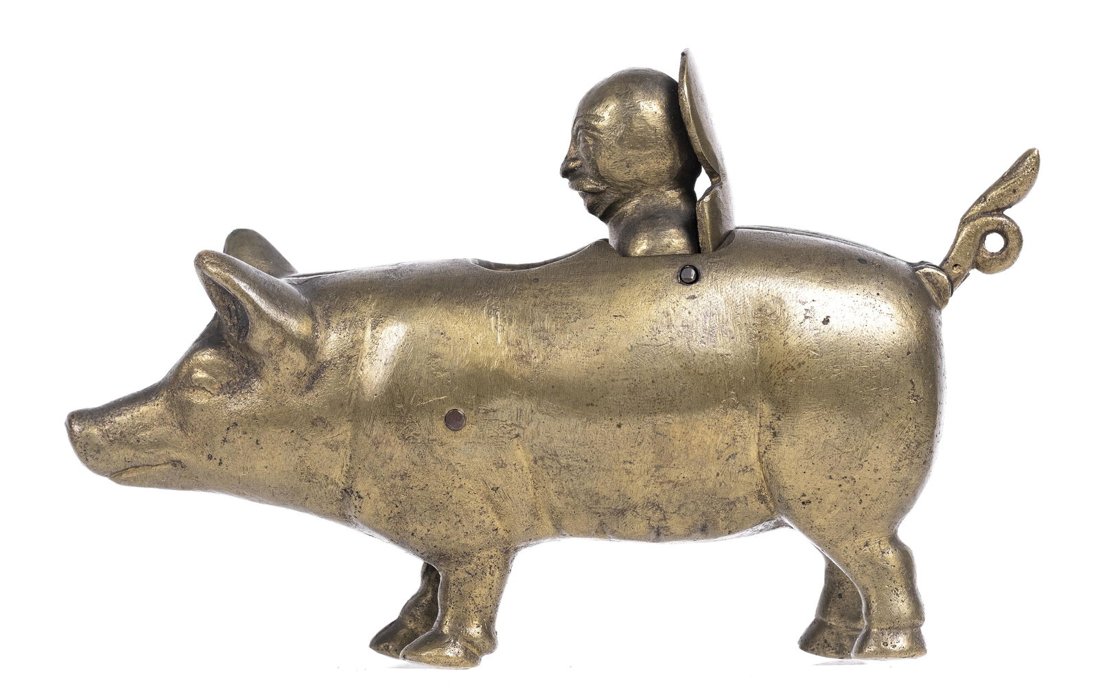 Bismark Type Pig - Brass Mechanical Bank (1 of 4)