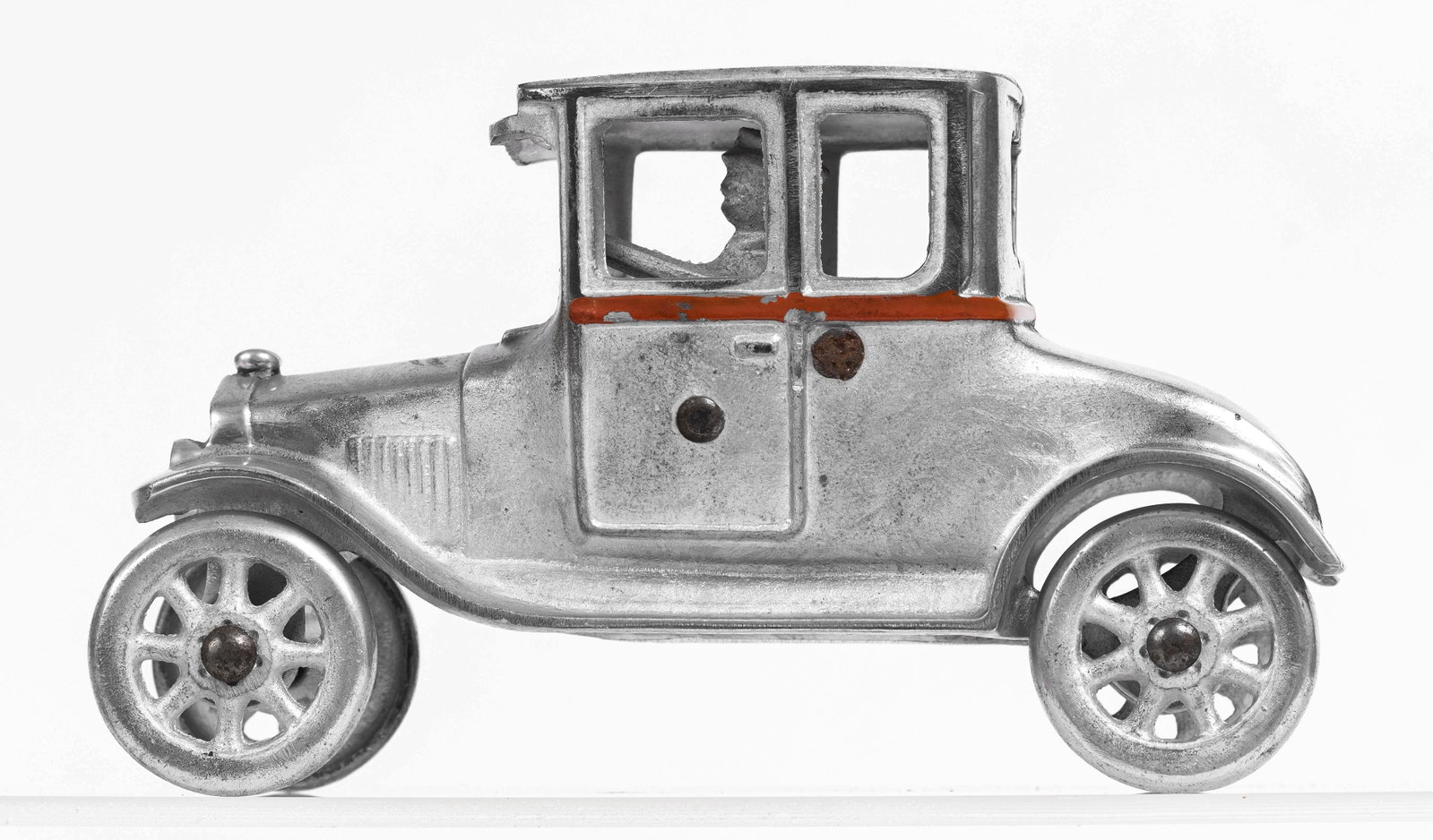 Model A Coupe - Aluminum Toy: Kilgore Mfg. Company. Westerville, Ohio - 1930's. 6 1/8" Long.