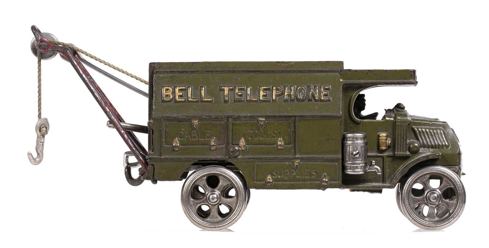 Bell Telephone Truck with Nickel Wheels - Cast Iron Toy (1 of 5)