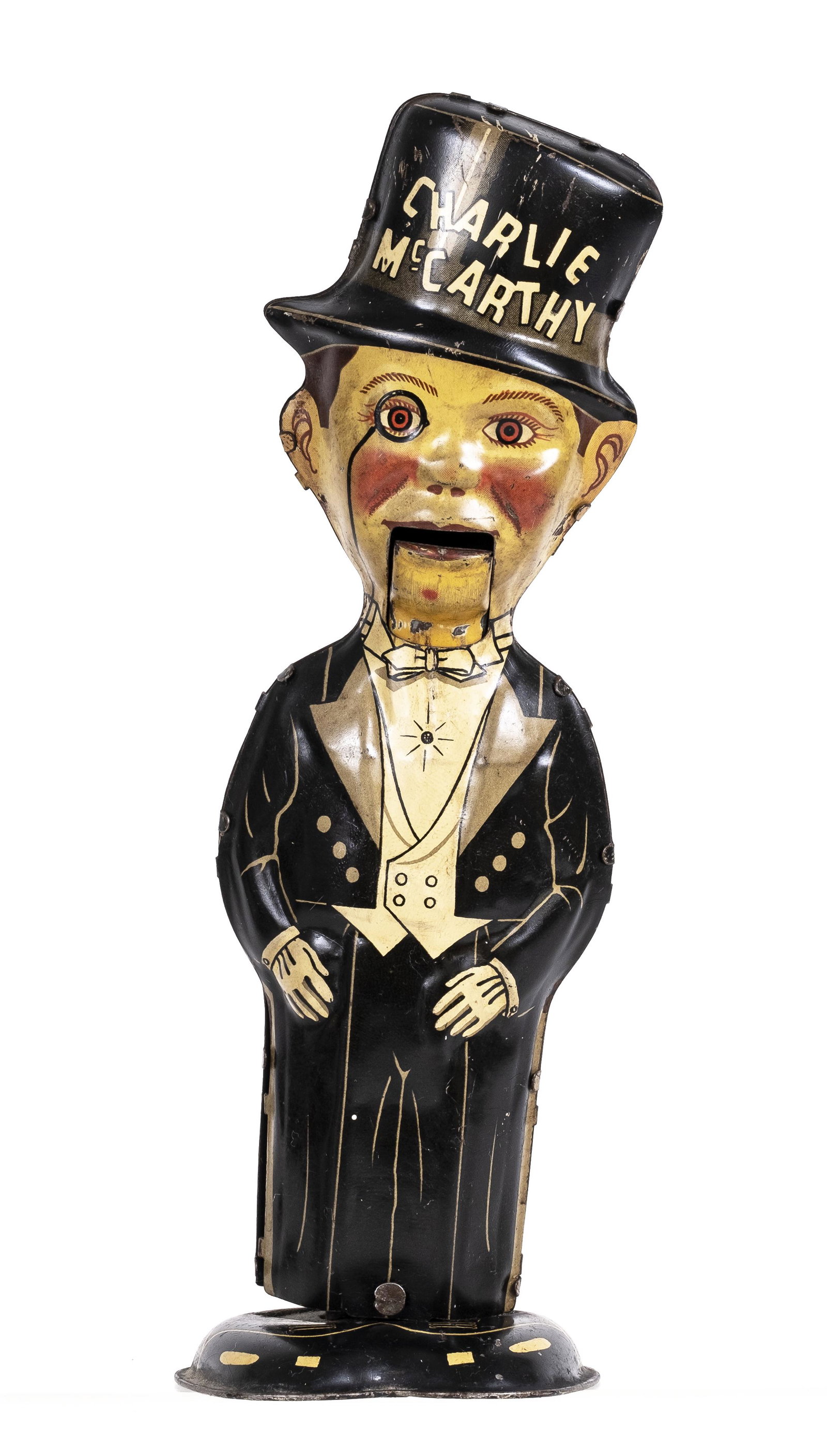 Charlie McCarthy Windup Toy: Louis Marx & Co. New York City - 1930's - 8" Tall. The toy works well.
