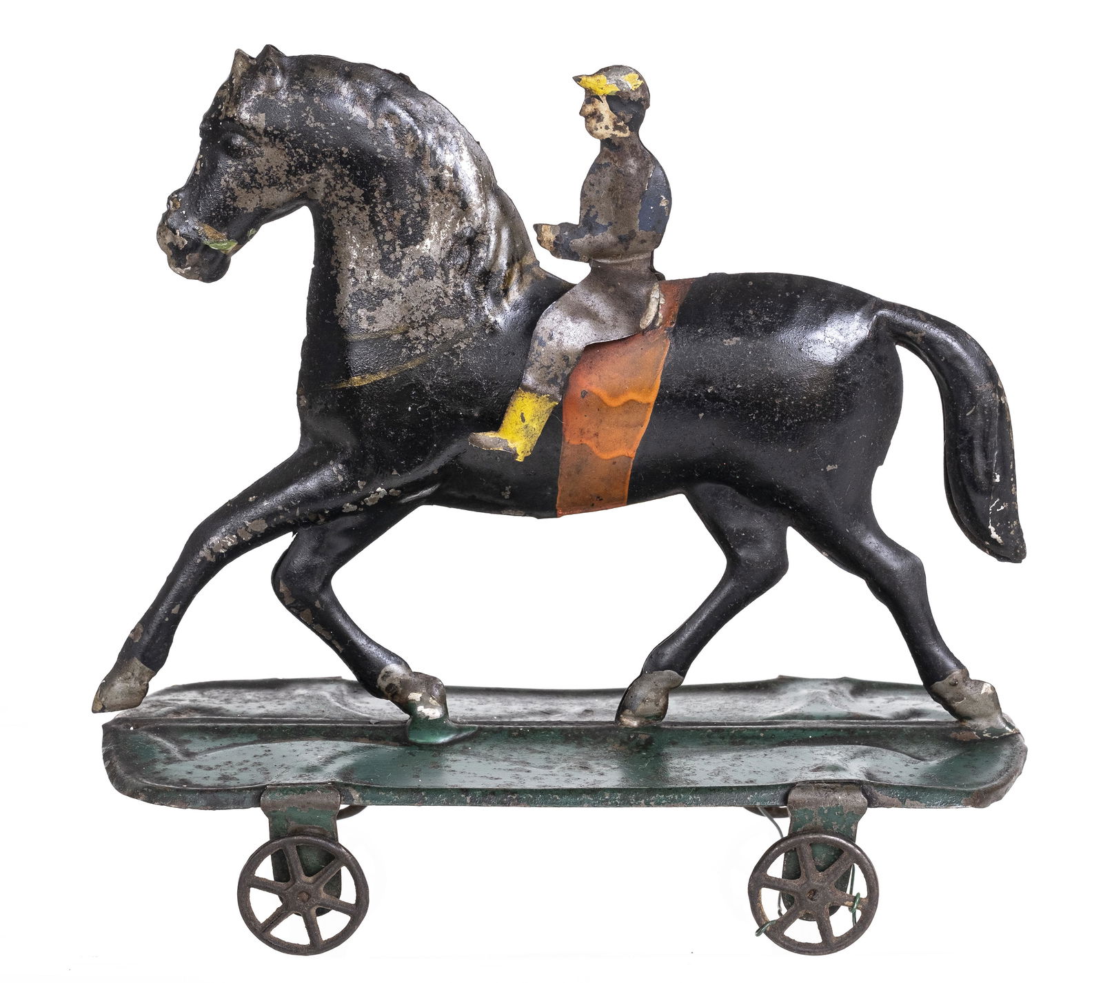 American Tin Horse & Jockey on Platform (1 of 2)