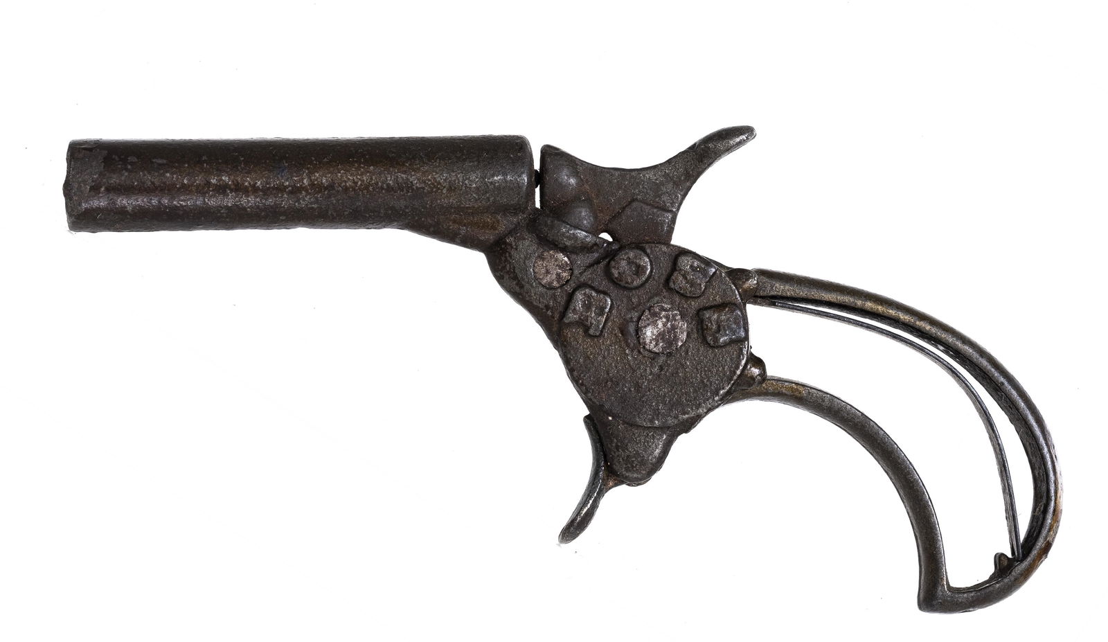 "Boss" Cast Iron Cap Gun: Ives, Blakeslee Company. Bridgeport, CT - 1878 - 4 5/8" Long.