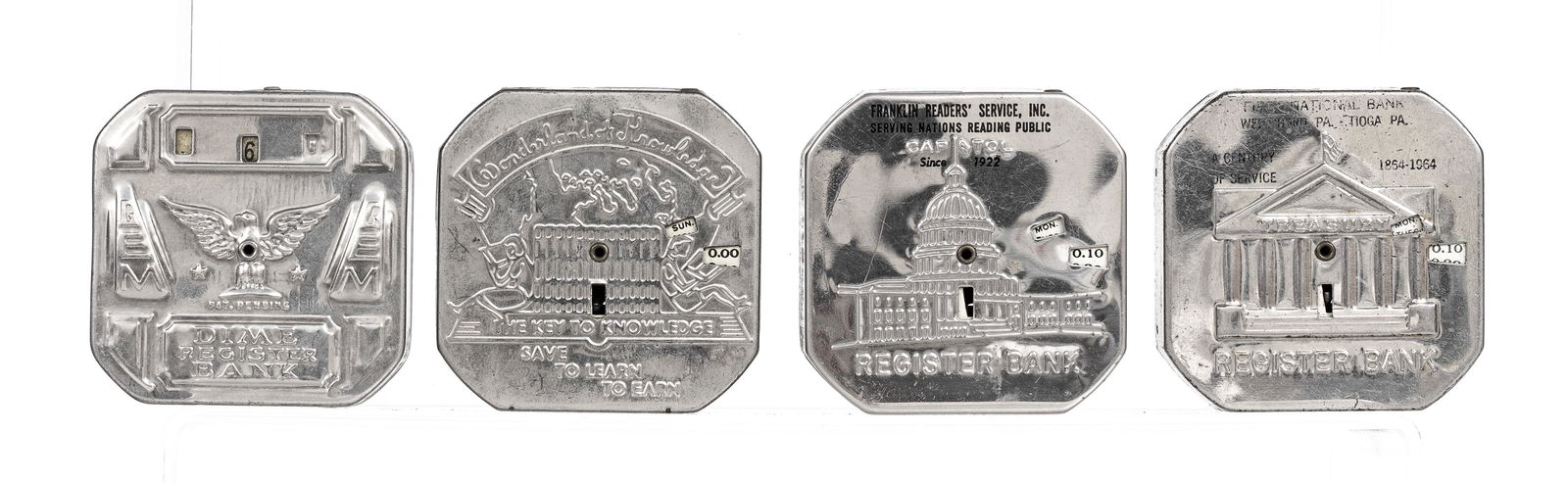 Four Dime Register Banks (1 of 2)