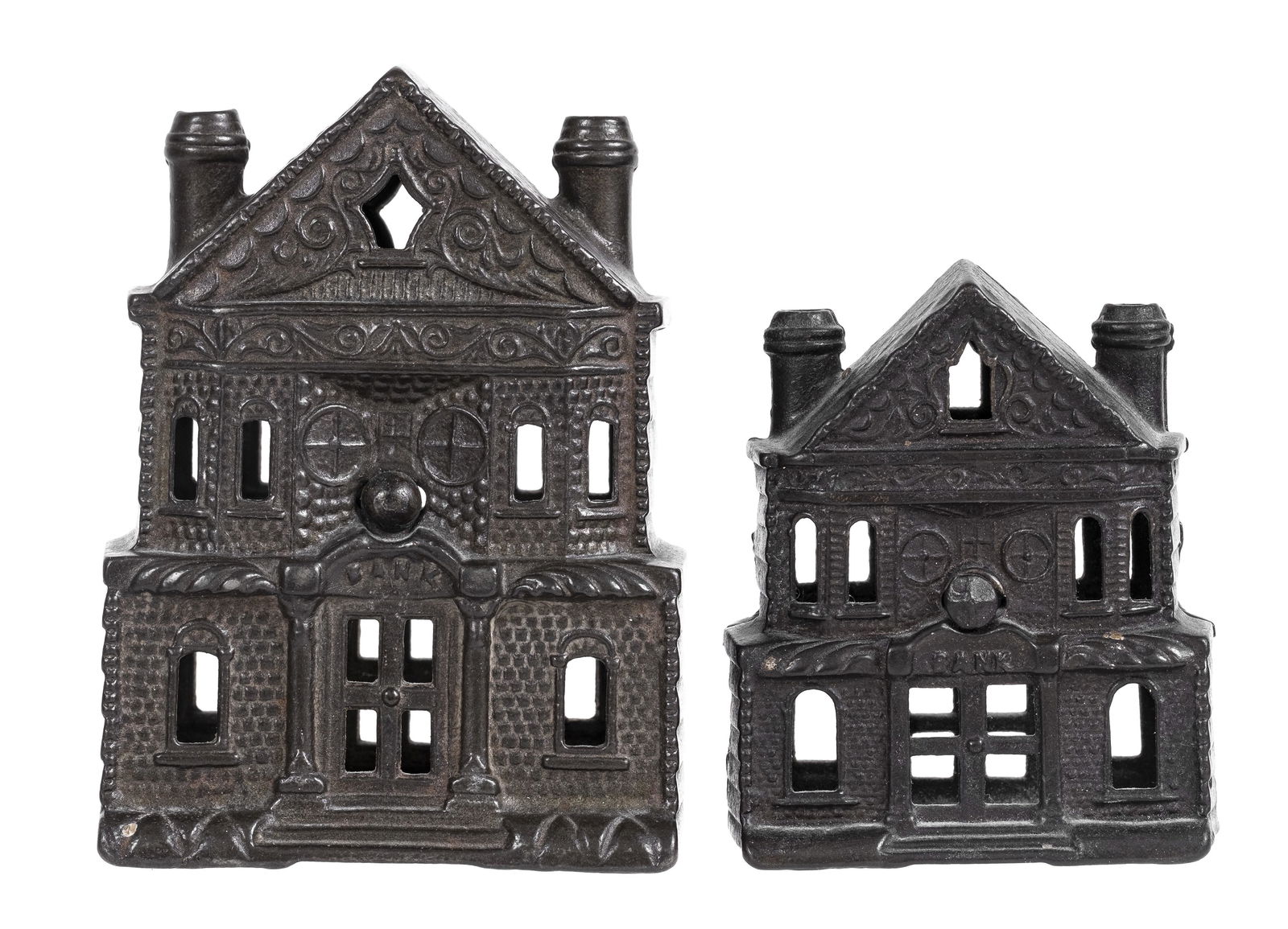 Two Victorian House Iron Banks (1 of 2)