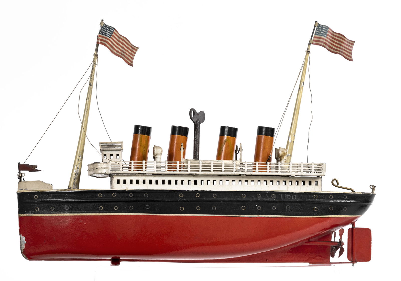 Four Funnel Ocean Liner - Bing Tin Toy (1 of 7)