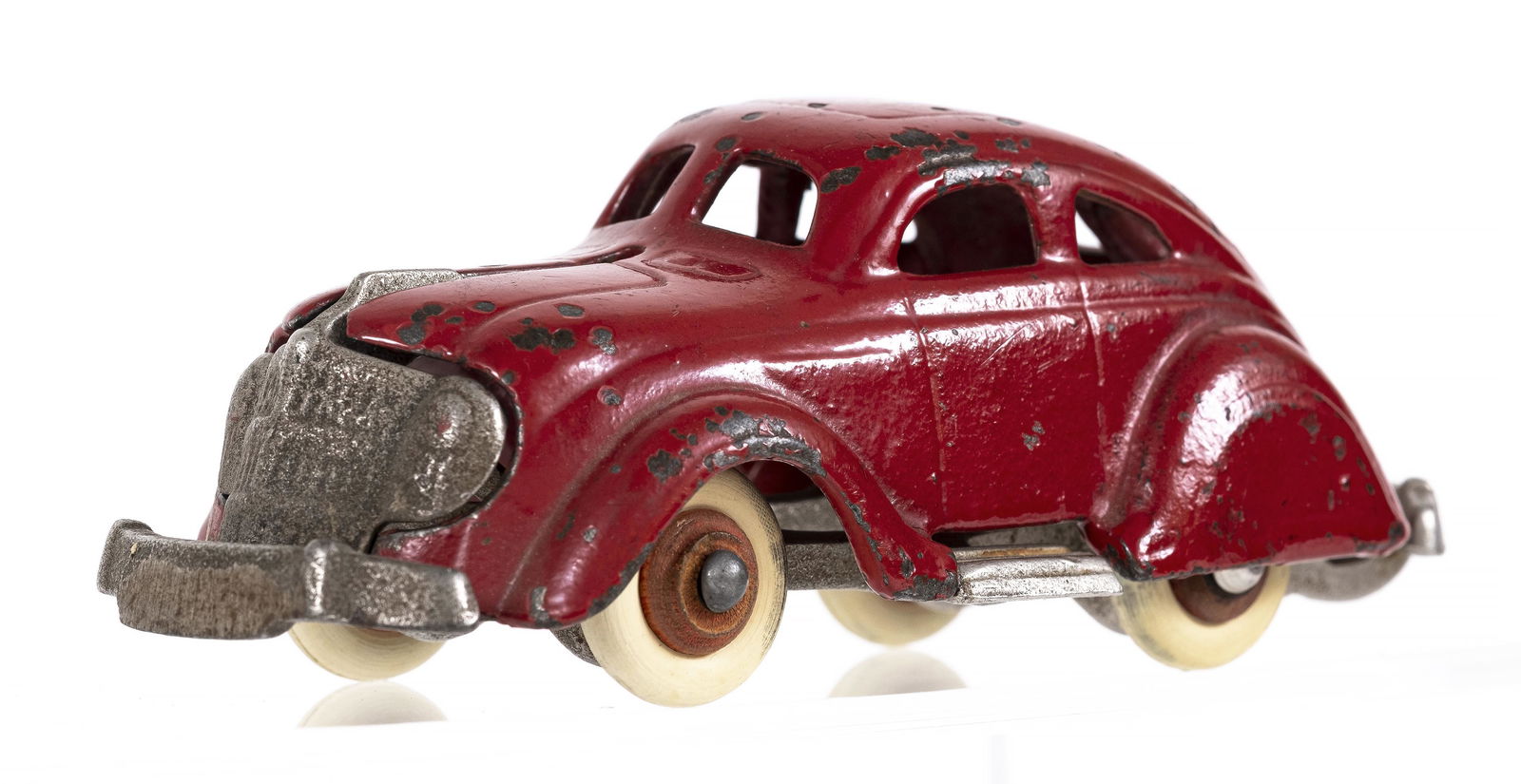 Small Red Chrysler Airflow - Cast Iron Toy (1 of 6)