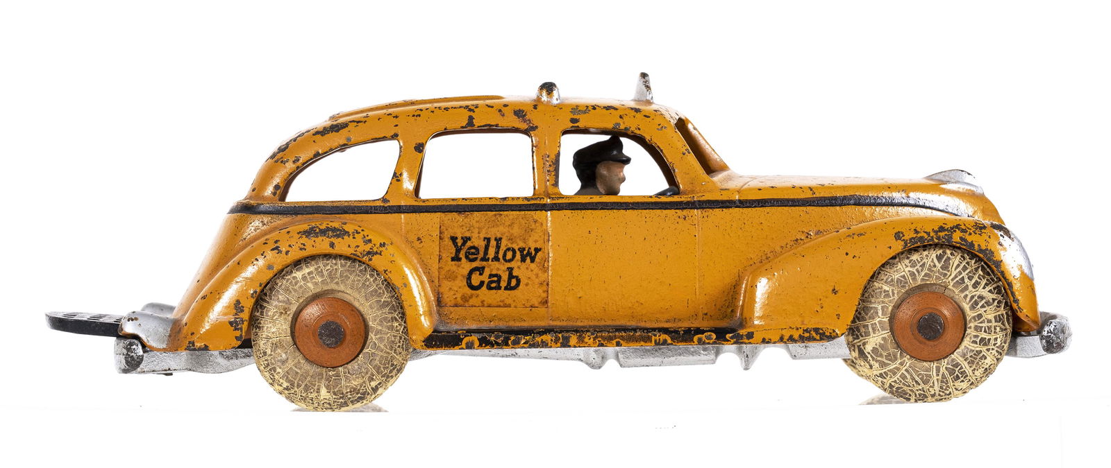 Yellow Taxi with Luggage Flap - Cast Iron Toy (1 of 6)
