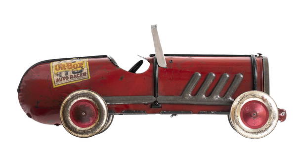 Oh-Boy Race Car: By Kiddies Metal Toys Inc. Plainfield, NJ - 1930 - 20" Long.