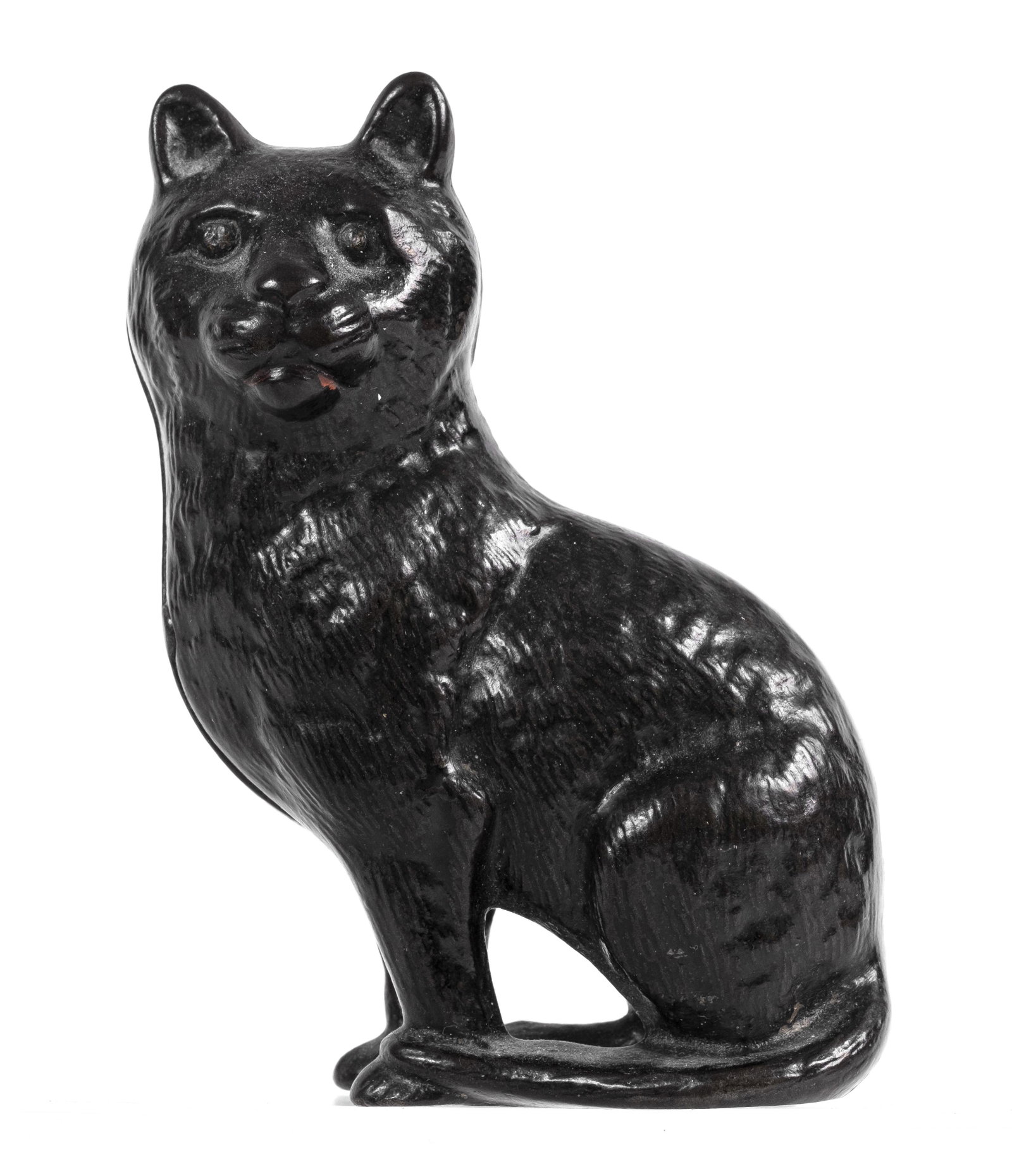 Cat with Fur - Cast Iron Bank: American - 1910.