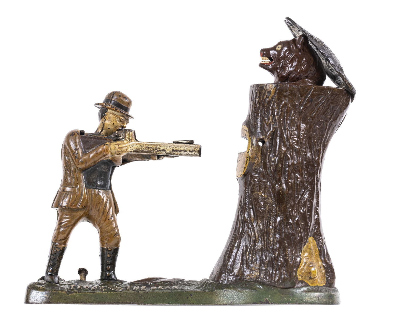 Teddy and the Bear - Cast Iron Mechanical Bank (1 of 8)