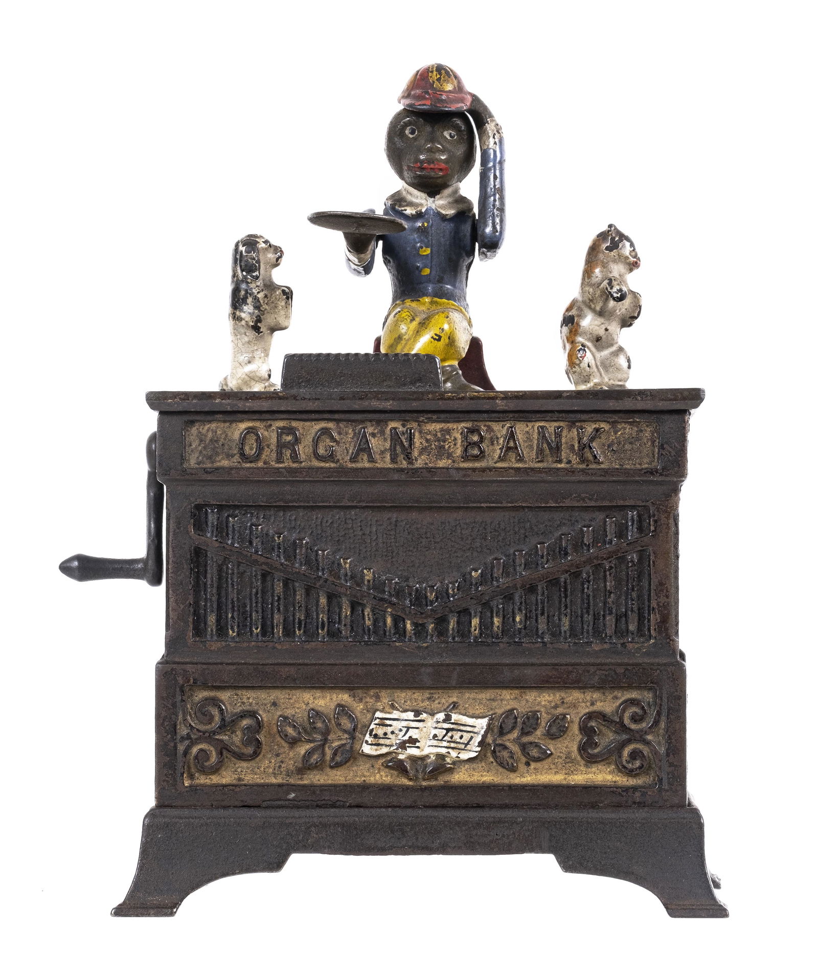 Organ - Cat & Dog - Cast Iron Mechanical Bank (1 of 6)