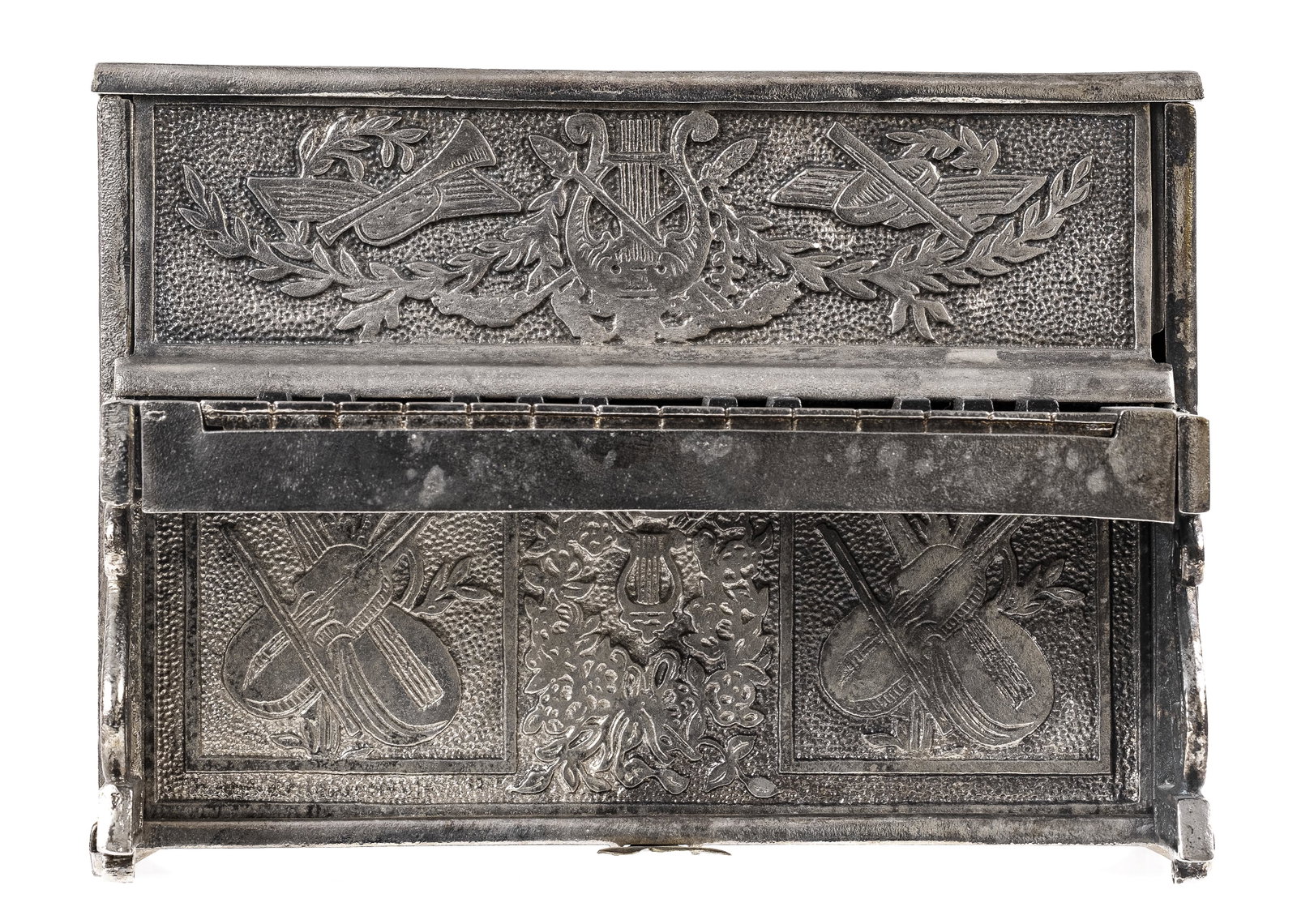 Upright Piano Still Bank: By the E. M. Roche Company. Chicago - 1890's - 7 3/4" Long. Ex - Frank Kidd Collection.