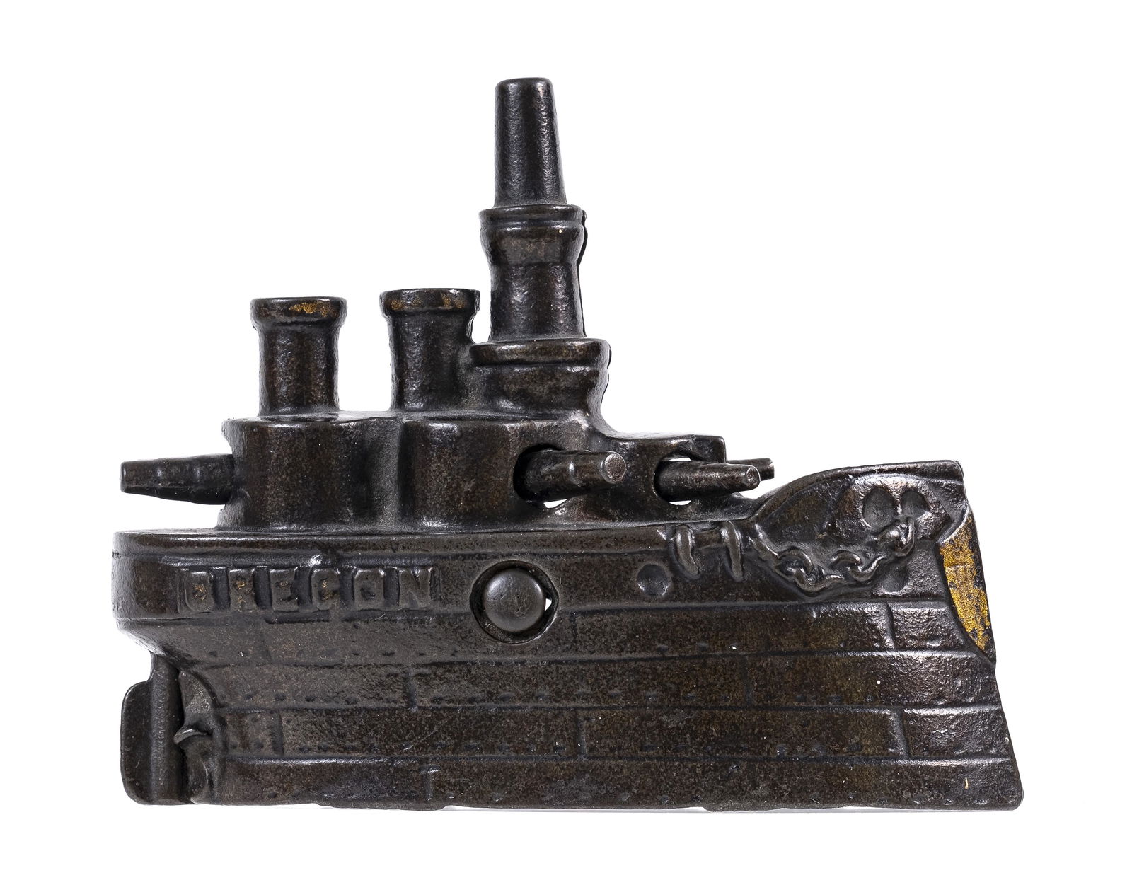 Small Oregon Battleship - Cast Iron Still Bank (1 of 2)