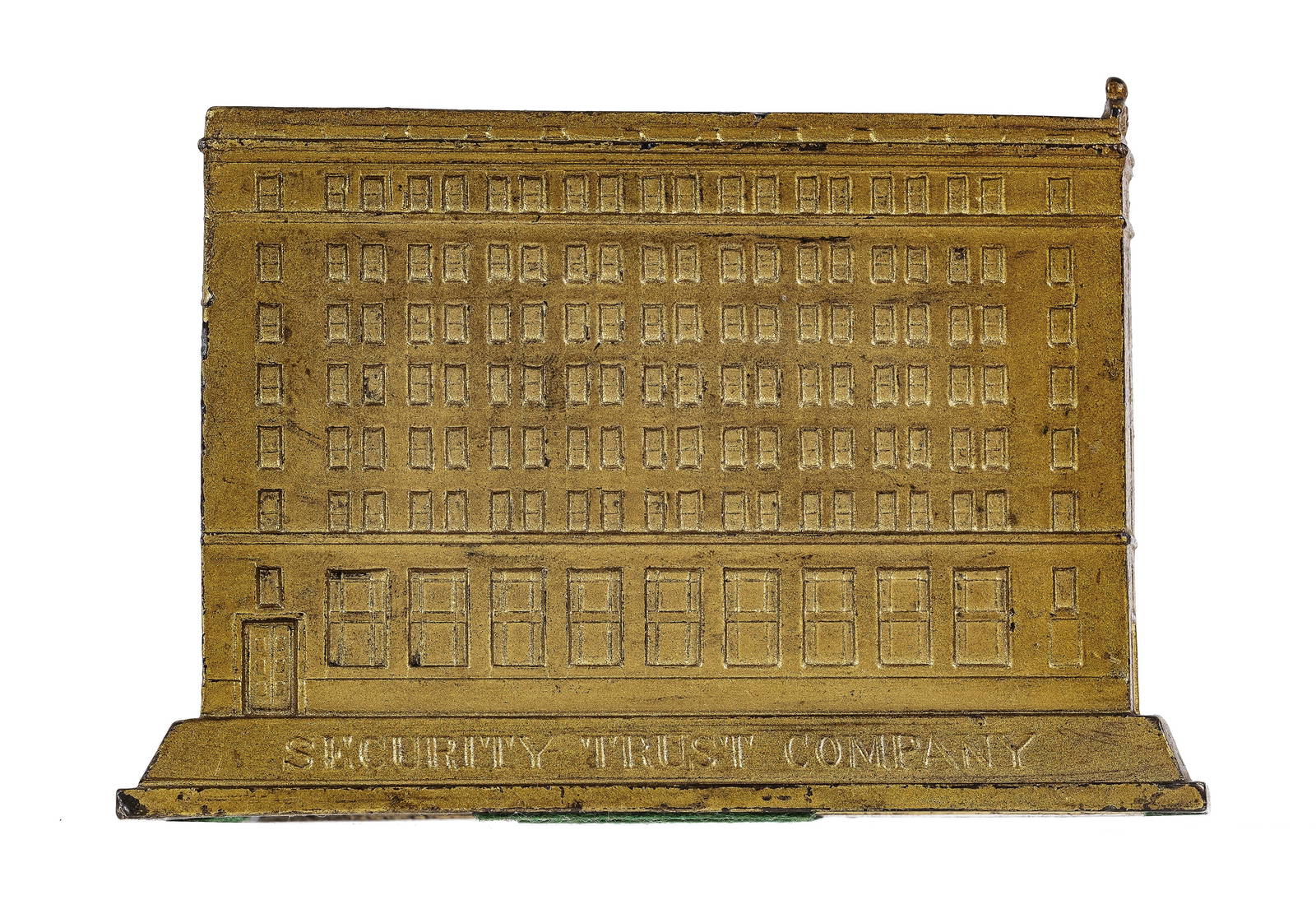 Security Trust Bank Lynn, Ma Very Scarce Painted Lead Still Bank