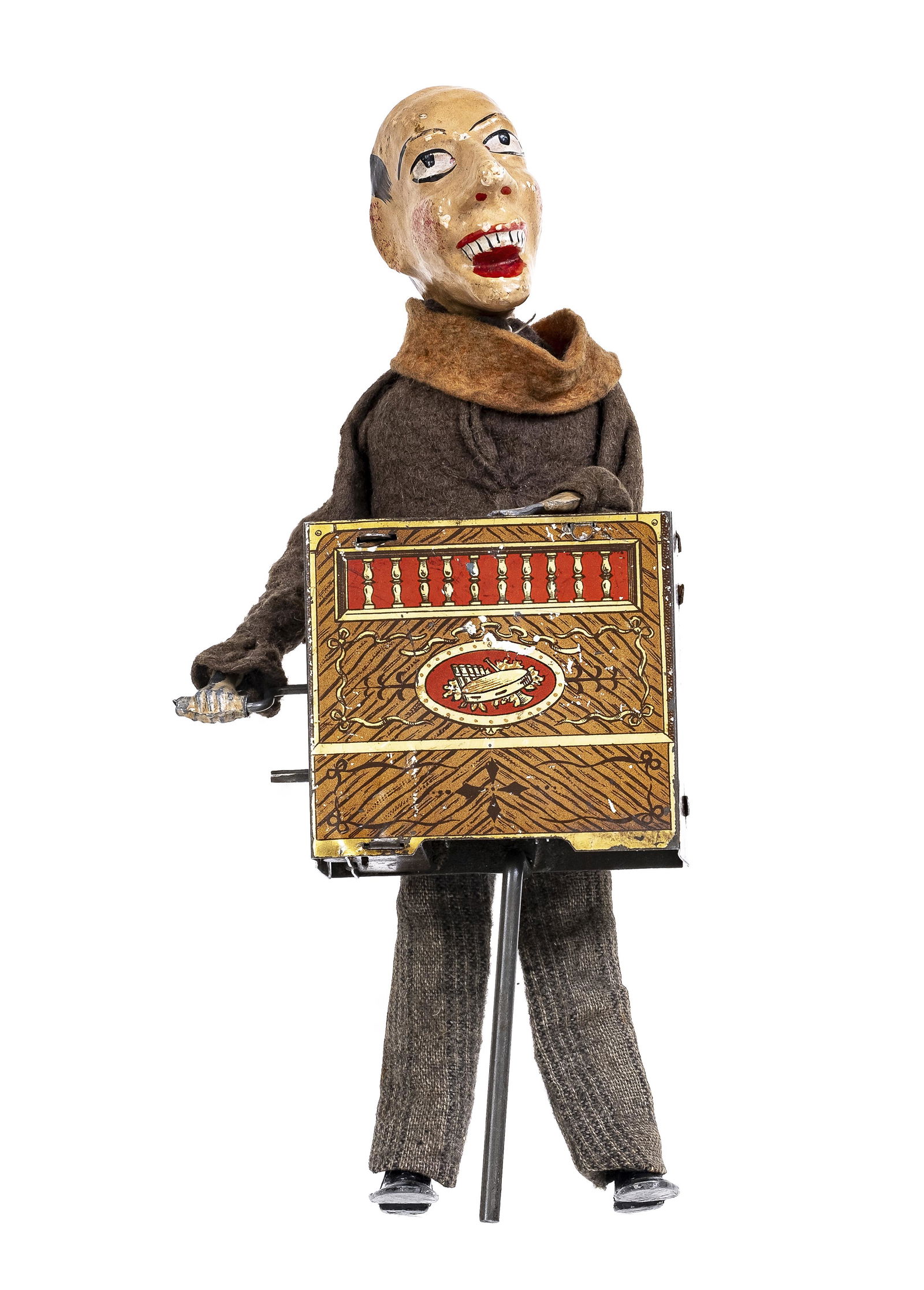 Hurdy Gurdy Street Musician - Tin Windup Toy (1 of 4)