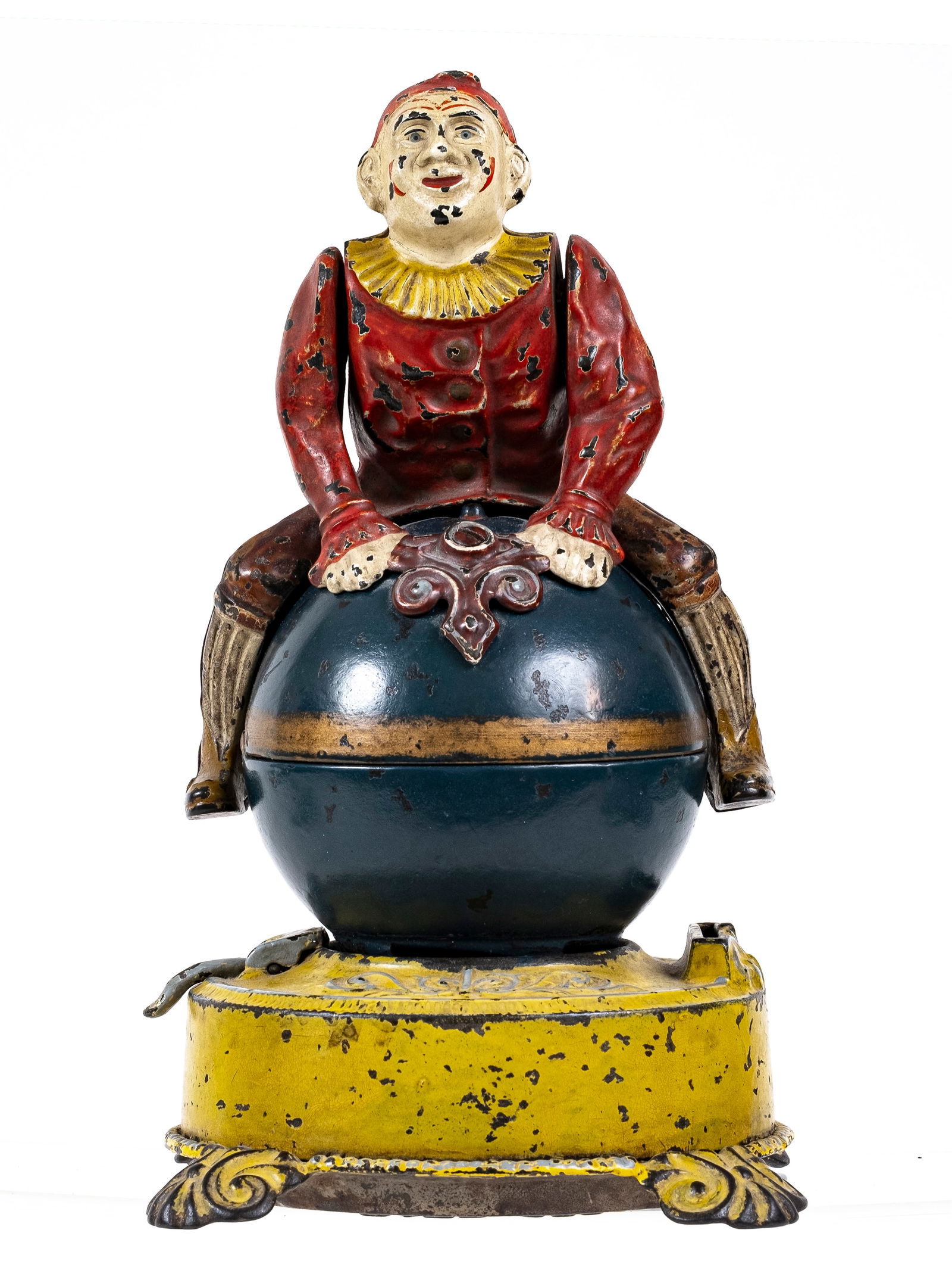 Clown on Globe - Cast Iron Mechanical Bank (1 of 5)