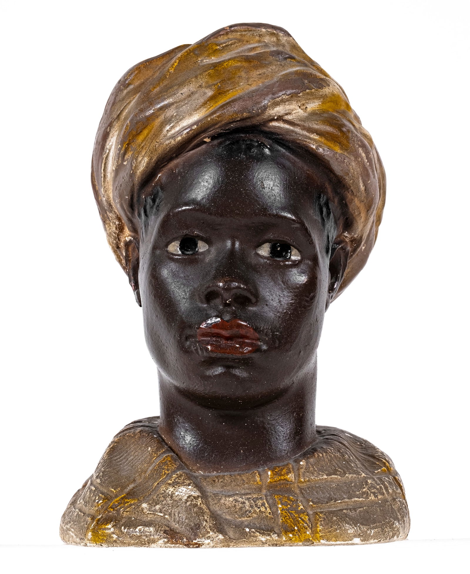 Ethiopian Bust of a Man Ceramic Still Bank (1 of 2)