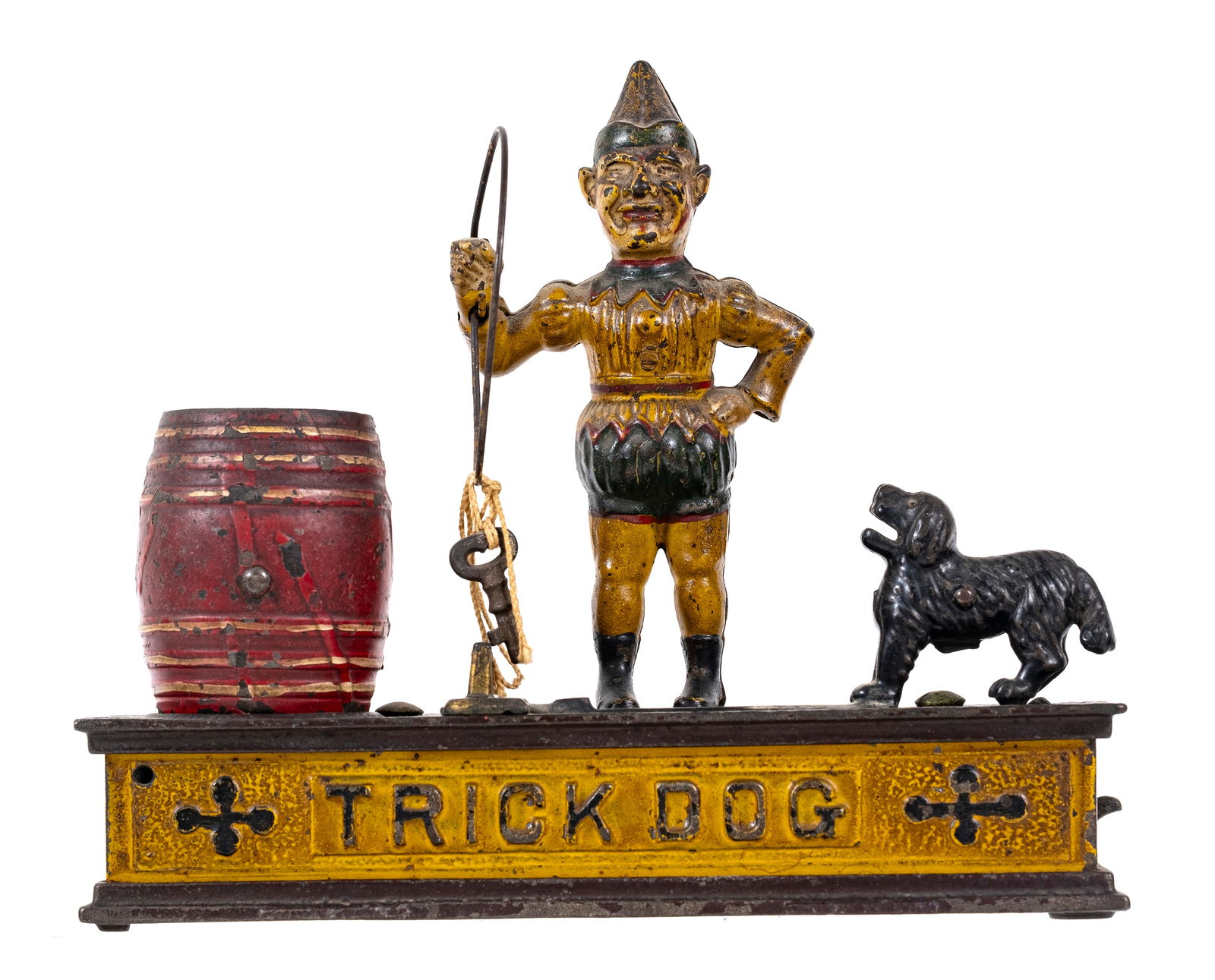 Trick Dog Six Part Base, Rare Color - Cast Iron Mechanical Bank (1 of 5)