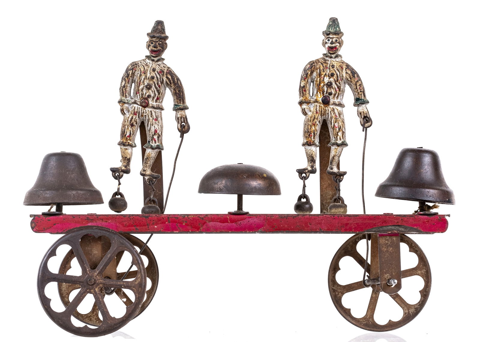 Watrous Two Clown Bell Toy (1 of 2)
