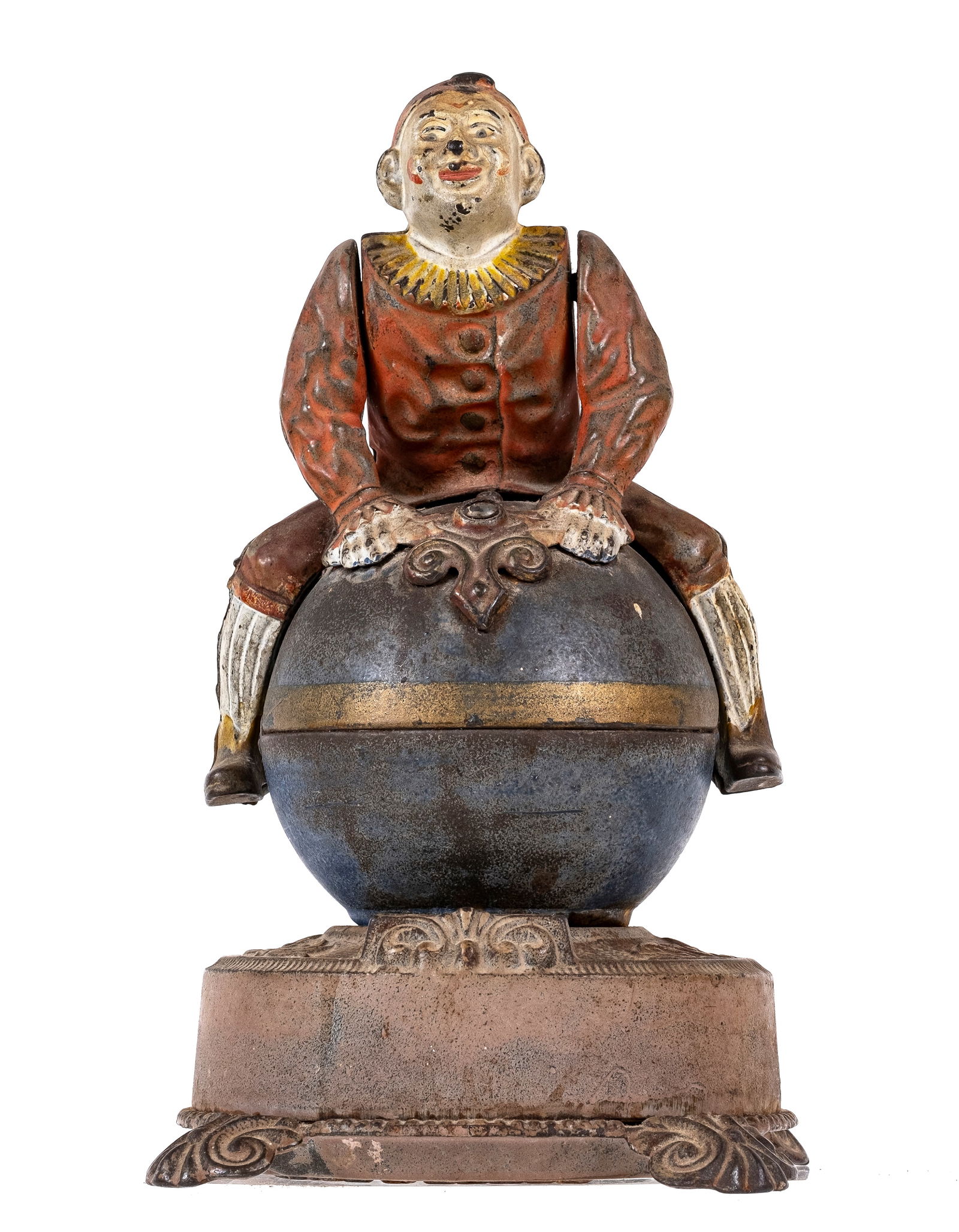 Clown on Globe - Cast Iron Mechanical Bank (1 of 5)