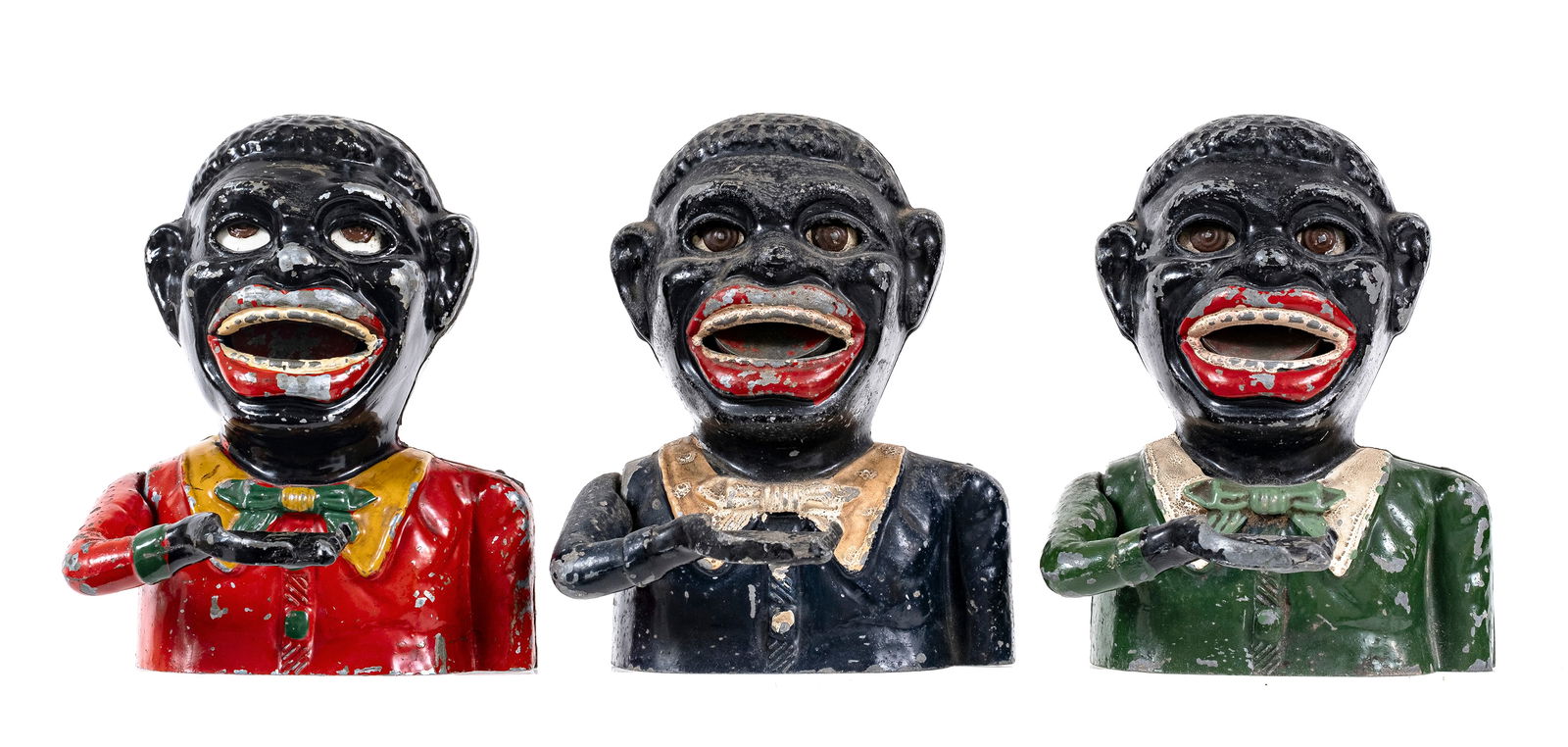 Three Greedy Man - Aluminum Mechanical Banks (1 of 4)