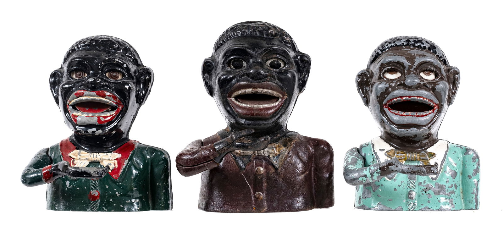 Three Jolly Man - Aluminum & Cast Iron Banks (1 of 4)