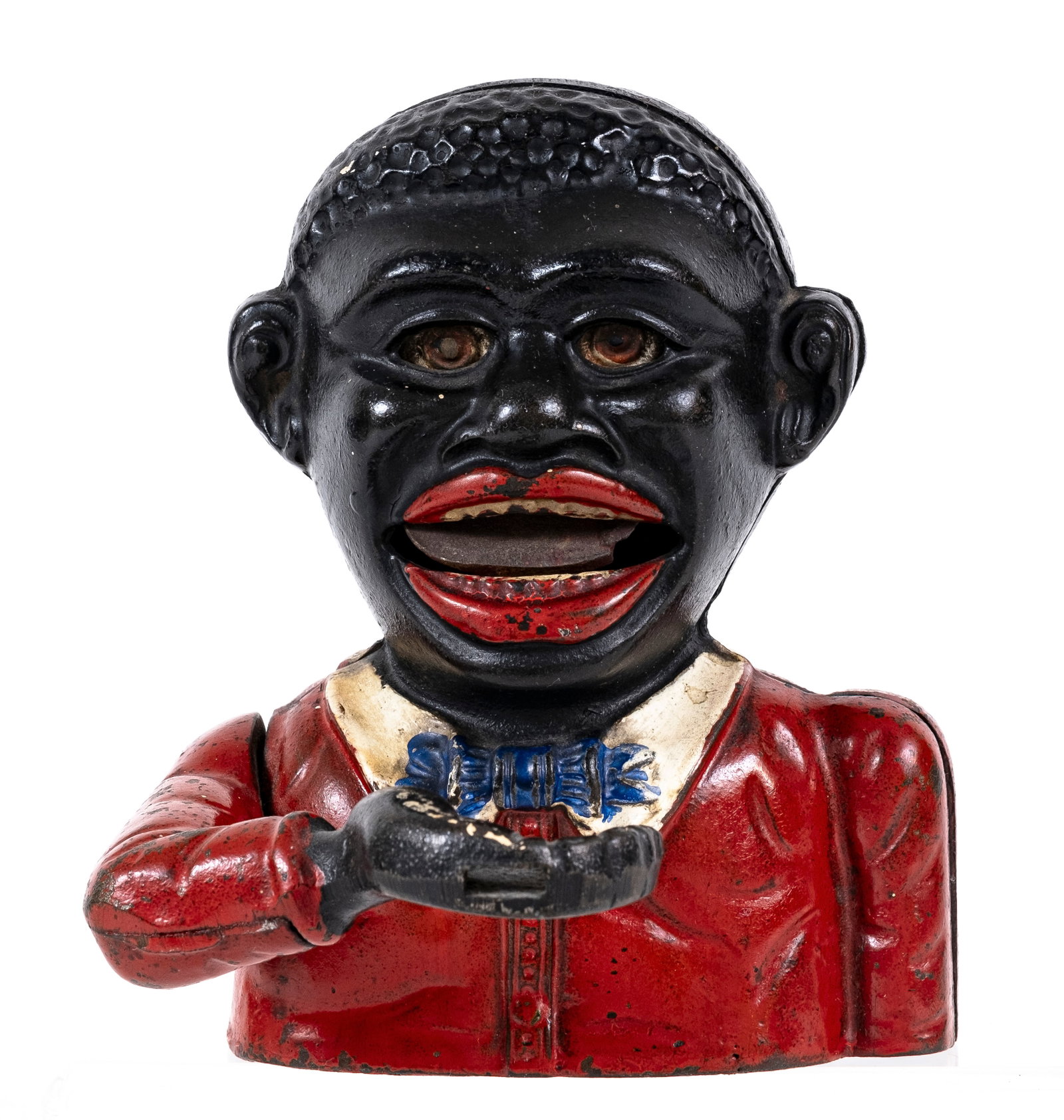 Little Joe - Cast Iron Mechanical Bank: Made by John Harper Ltd. Willenhall, England - 1931. A classic coin-swallowing bank.