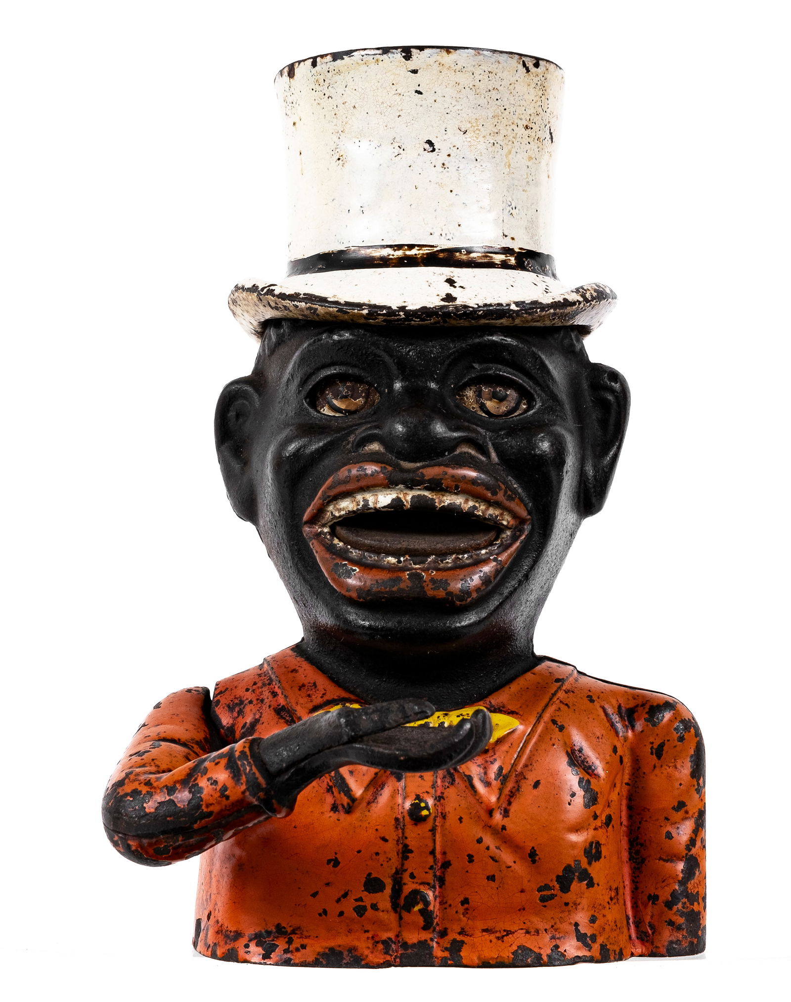 Jolly Man with High Hat - Cast Iron Mechanical Bank (1 of 4)