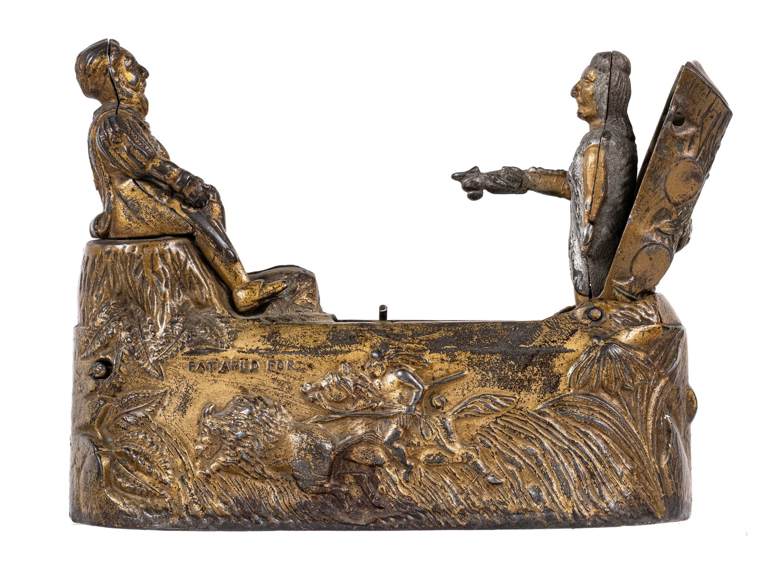 World's Fair - Cast Iron Mechanical Bank: Made by J. & E. Stevens Company. Cromwell, Connecticut - Circa 1890's. Made of Cast Iron. Works well.
