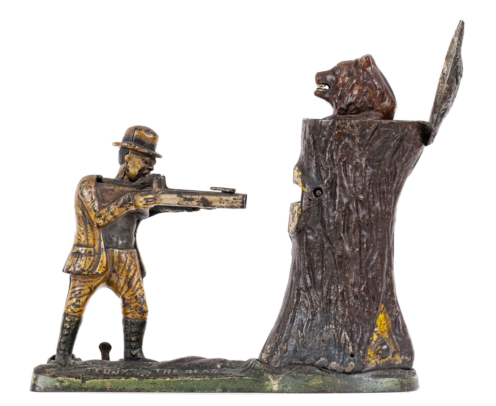 Teddy and the Bear - Cast Iron Mechanical Bank (1 of 6)