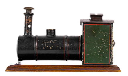 Rare Train Engine Bank and Cigar Cutter