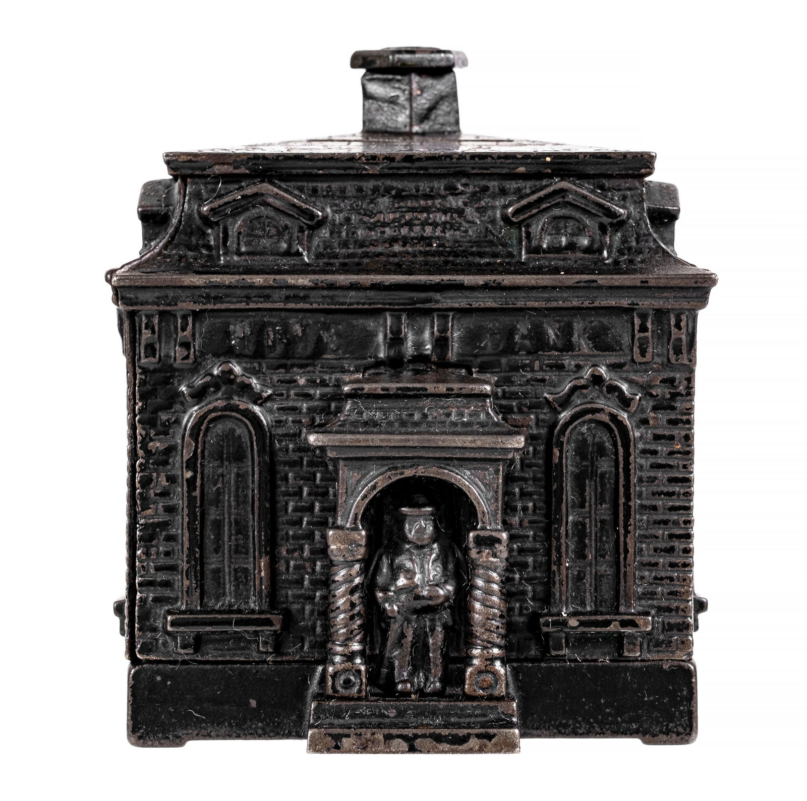 Ebony Black Home - Cast Iron Still Bank: Made by the H. L. Judd Company. Wallingford, Ct. - Circa Mid 1890's. Ex - Alvin Goldstein Collection.