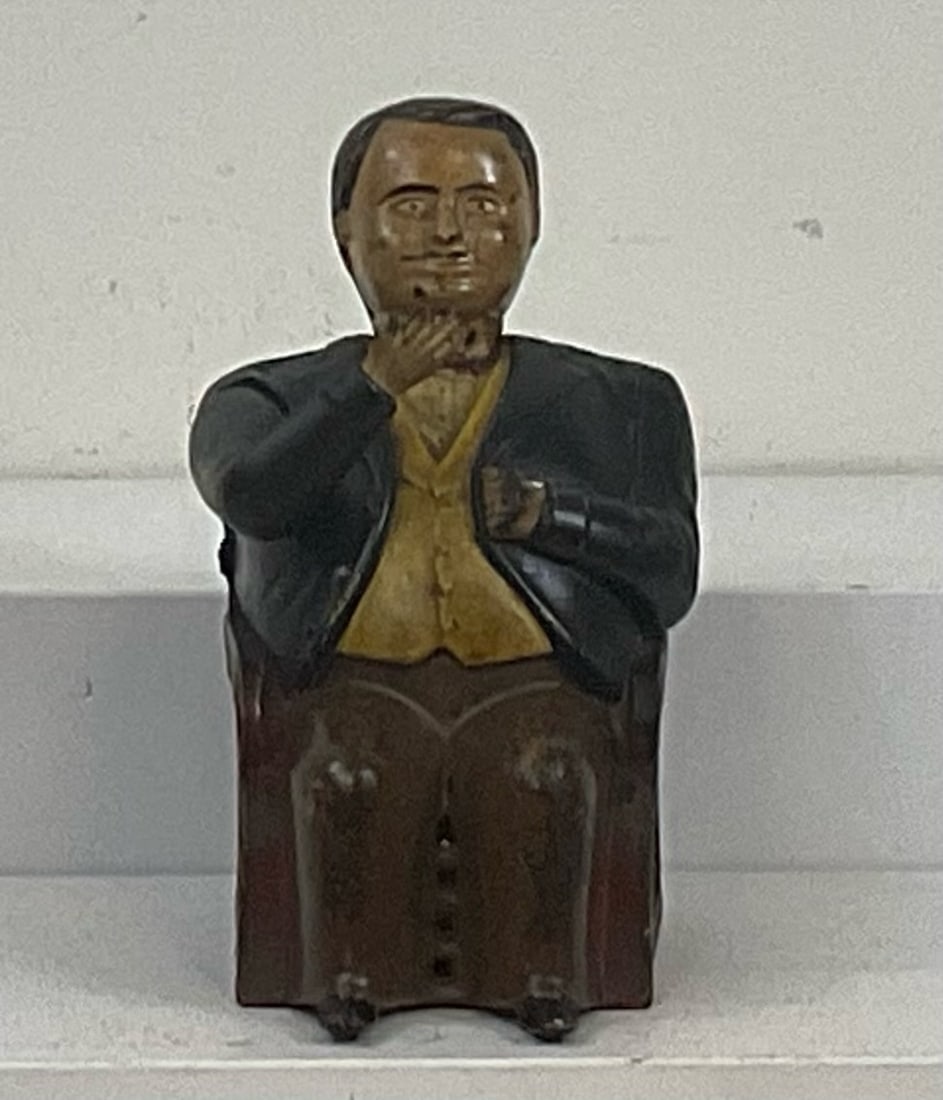 Tammany Bank: Connecticut 1880s - 6 1/4" Tall Notes: Made by J&E Stevens Company